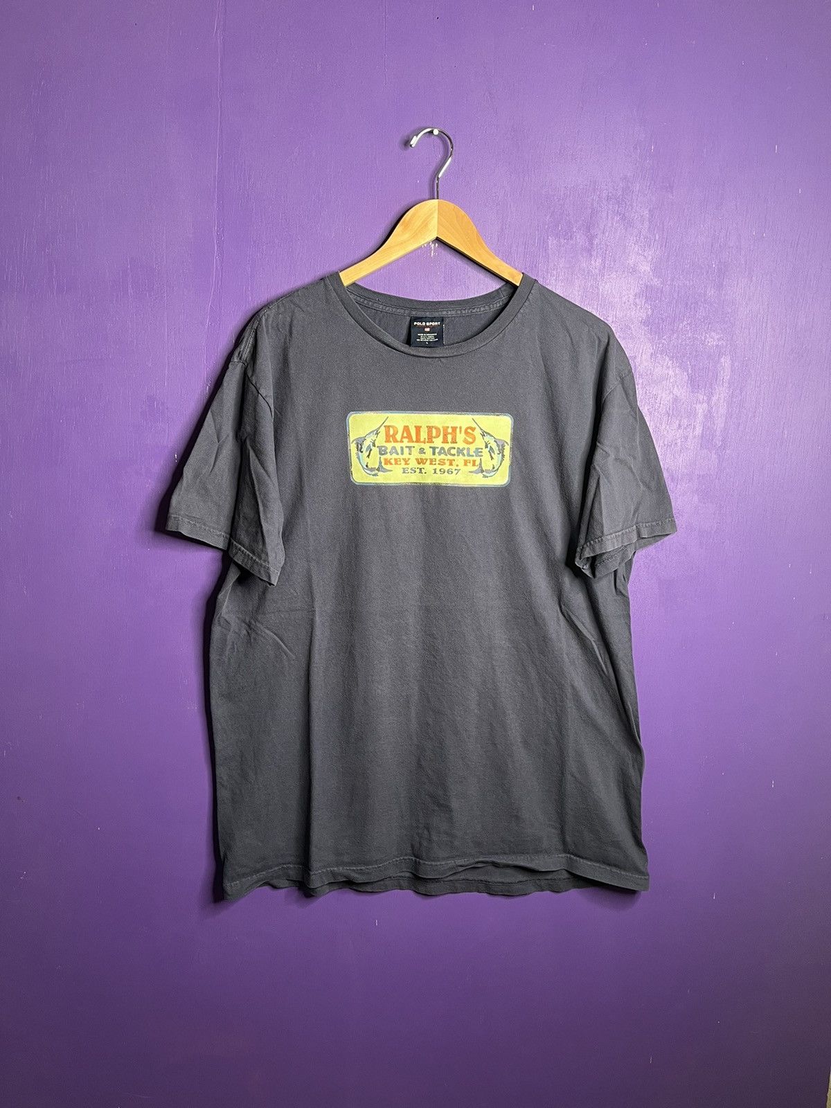 Polo Ralph Lauren × Vintage Vintage 90s Polo sport bait and tackle t-shirt Size US L / EU 52-54 / 3 - 1 Thumbnail
