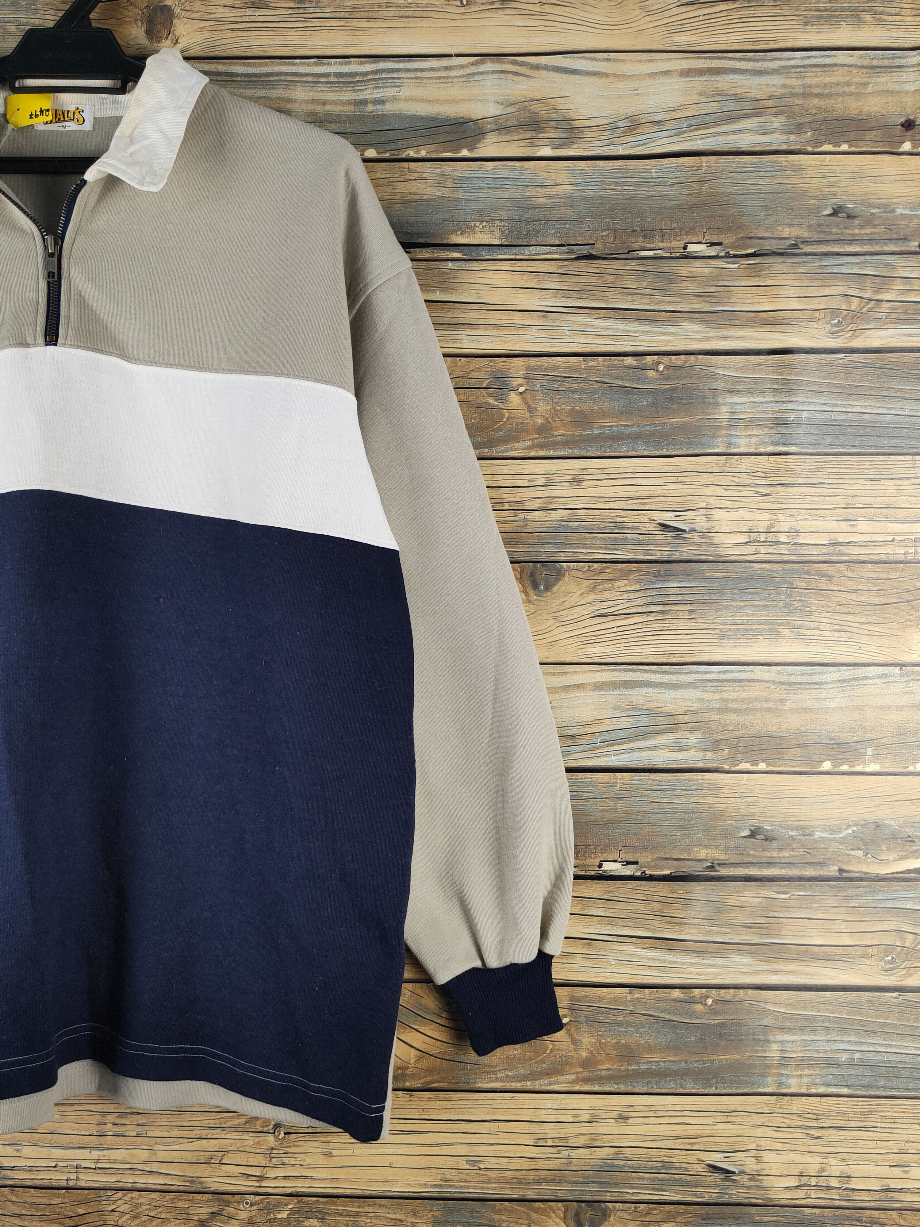 Vintage DL Malt's vintage Navy Beige Sweatshirts #2497 Size US M / EU 48-50 / 2 - 6 Thumbnail