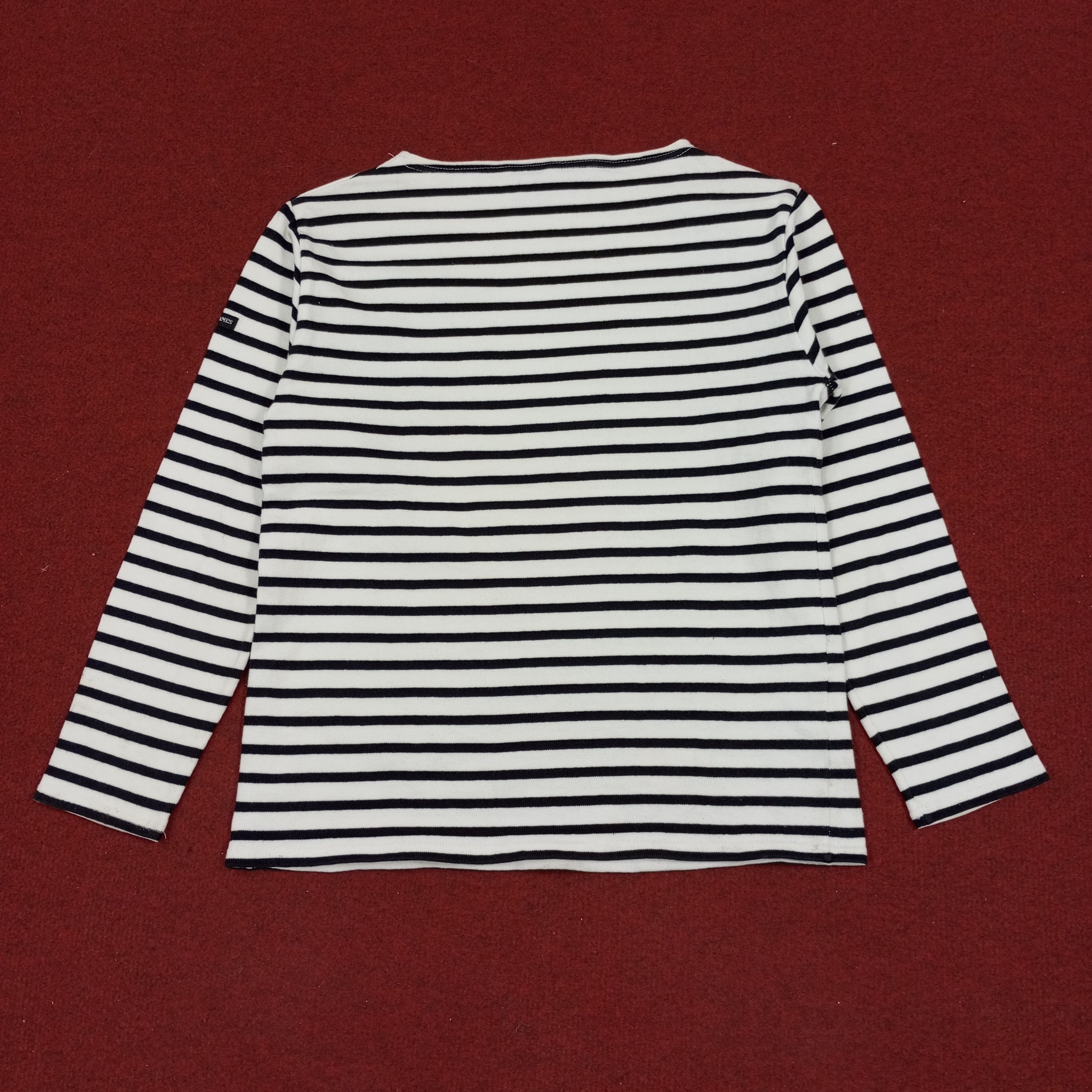 Saint James × Vintage Saint James Stripes Design Fashion Style Tshirt Size S / US 4 / IT 40 - 4 Thumbnail