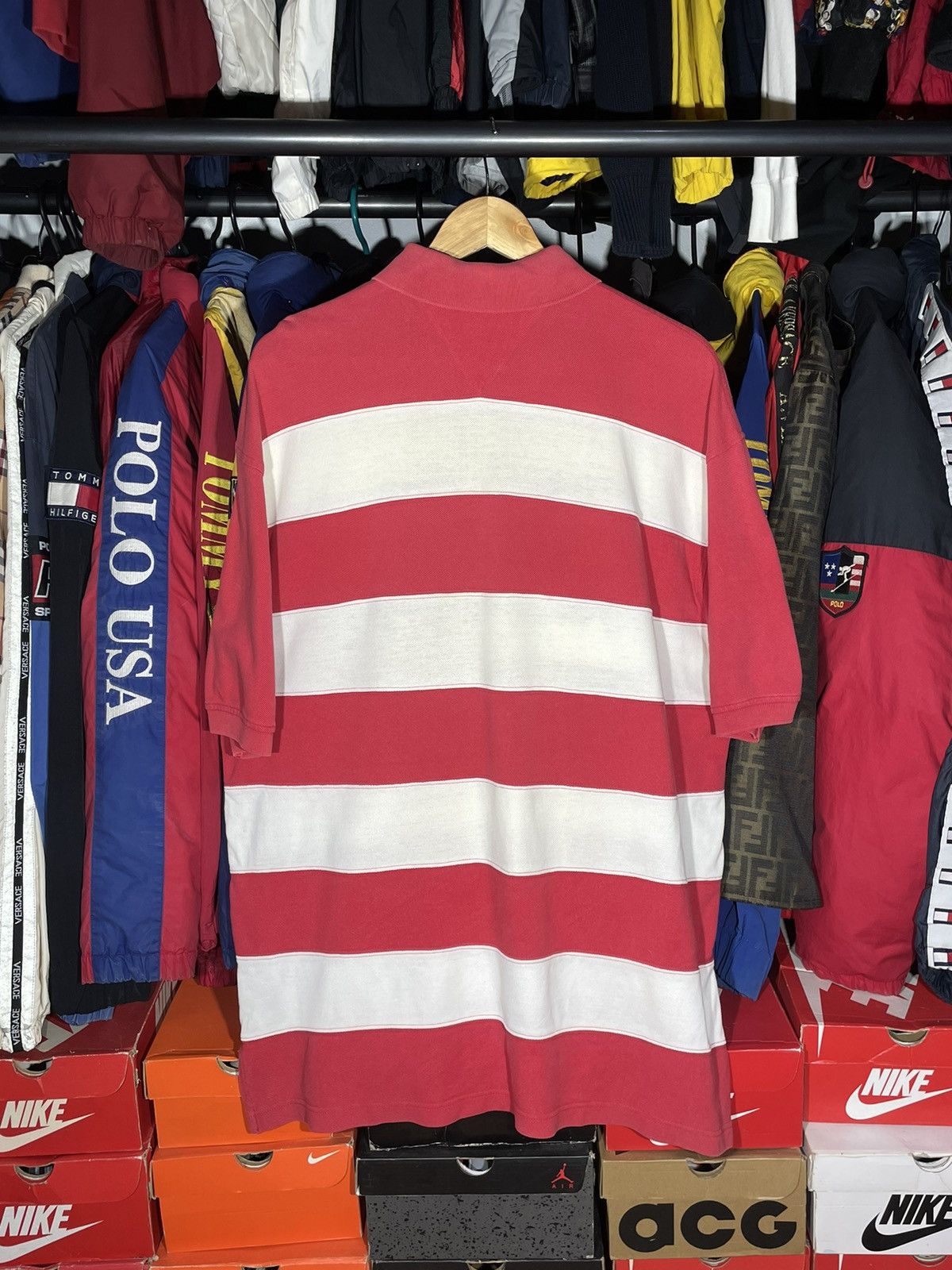 Tommy Hilfiger × Vintage Polo T-shirt Tommy Hilfiger Big Flag 90’s Vintage Size US XL / EU 56 / 4 - 11 Thumbnail