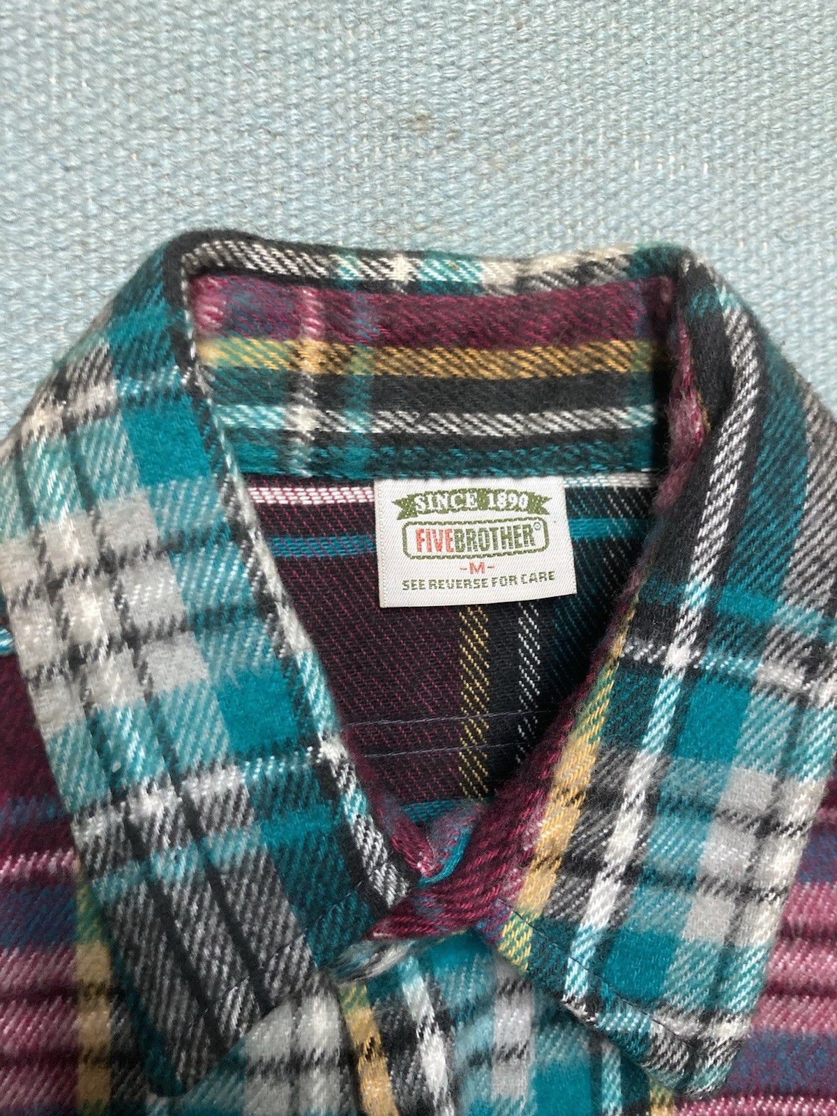 Vintage Vintage five brother flannel shirt woven cotton plaid medium Size US M / EU 48-50 / 2 - 3 Thumbnail