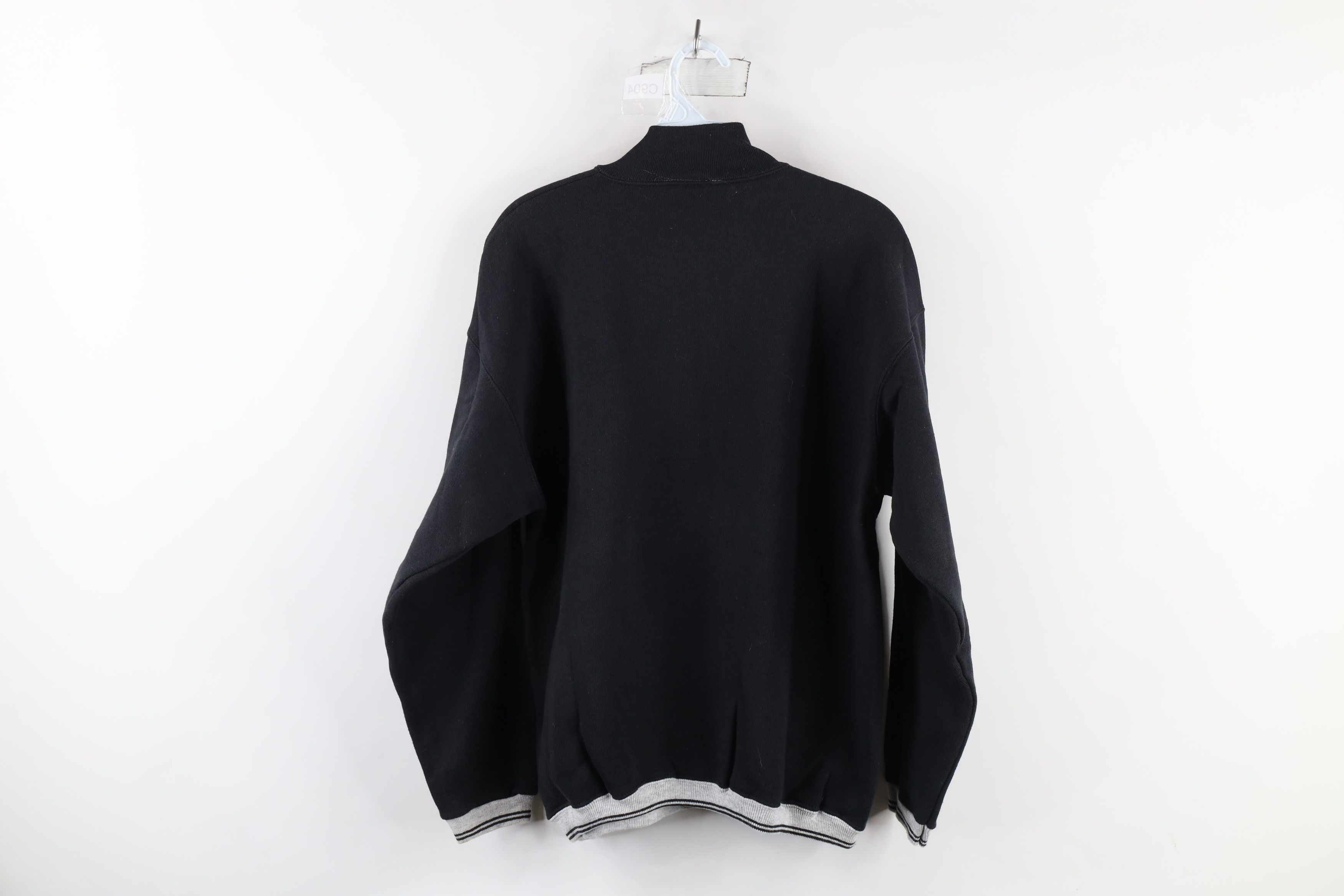 Vintage Vintage 90s Streetwear Blank Henley Sweatshirt Black USA Size M / US 6-8 / IT 42-44 - 9 Thumbnail
