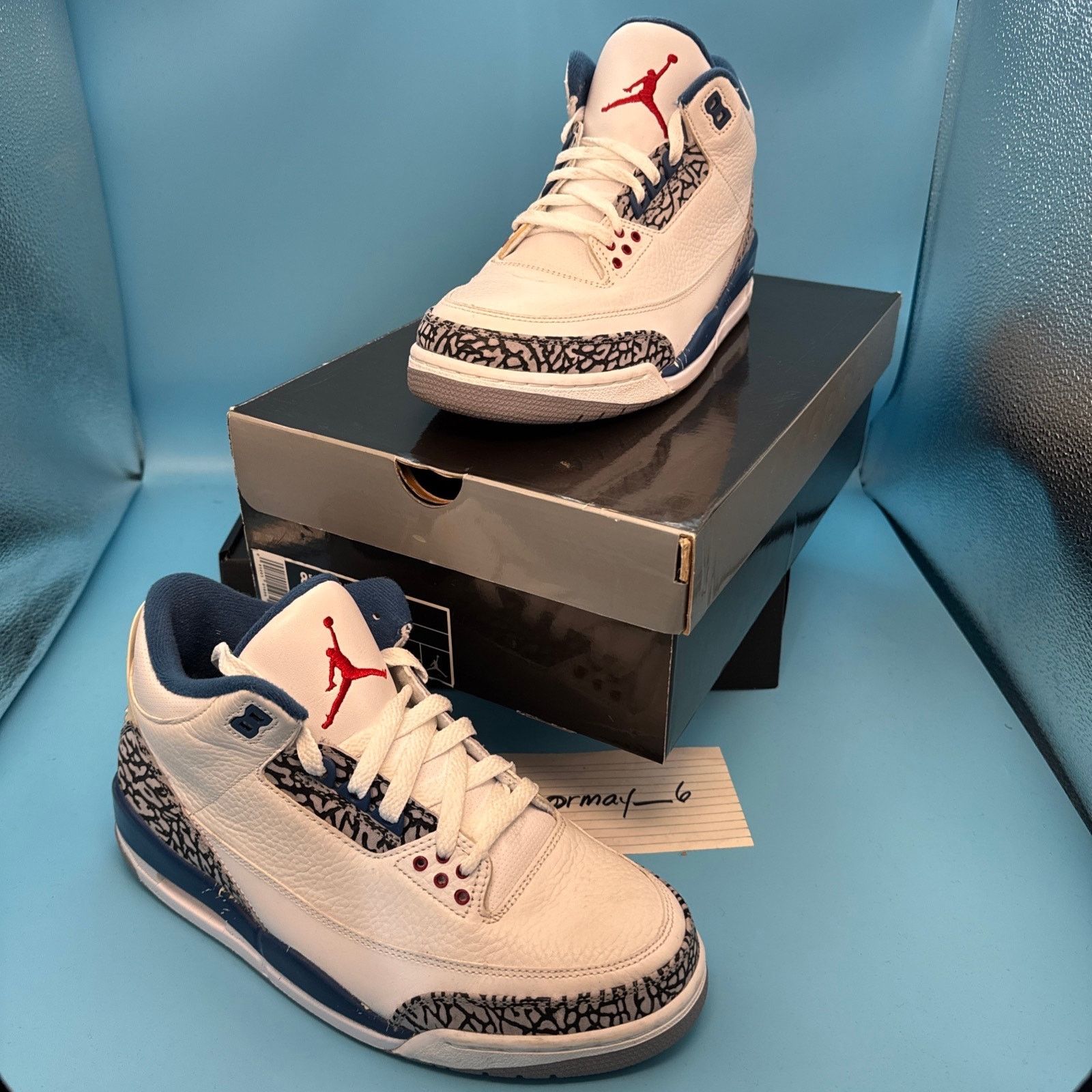 Jordan Brand × Nike Air Jordan Retro 3 "True Blue" 2009 m8.5 w10 Size US 8.5 / EU 41-42 - 1 Thumbnail