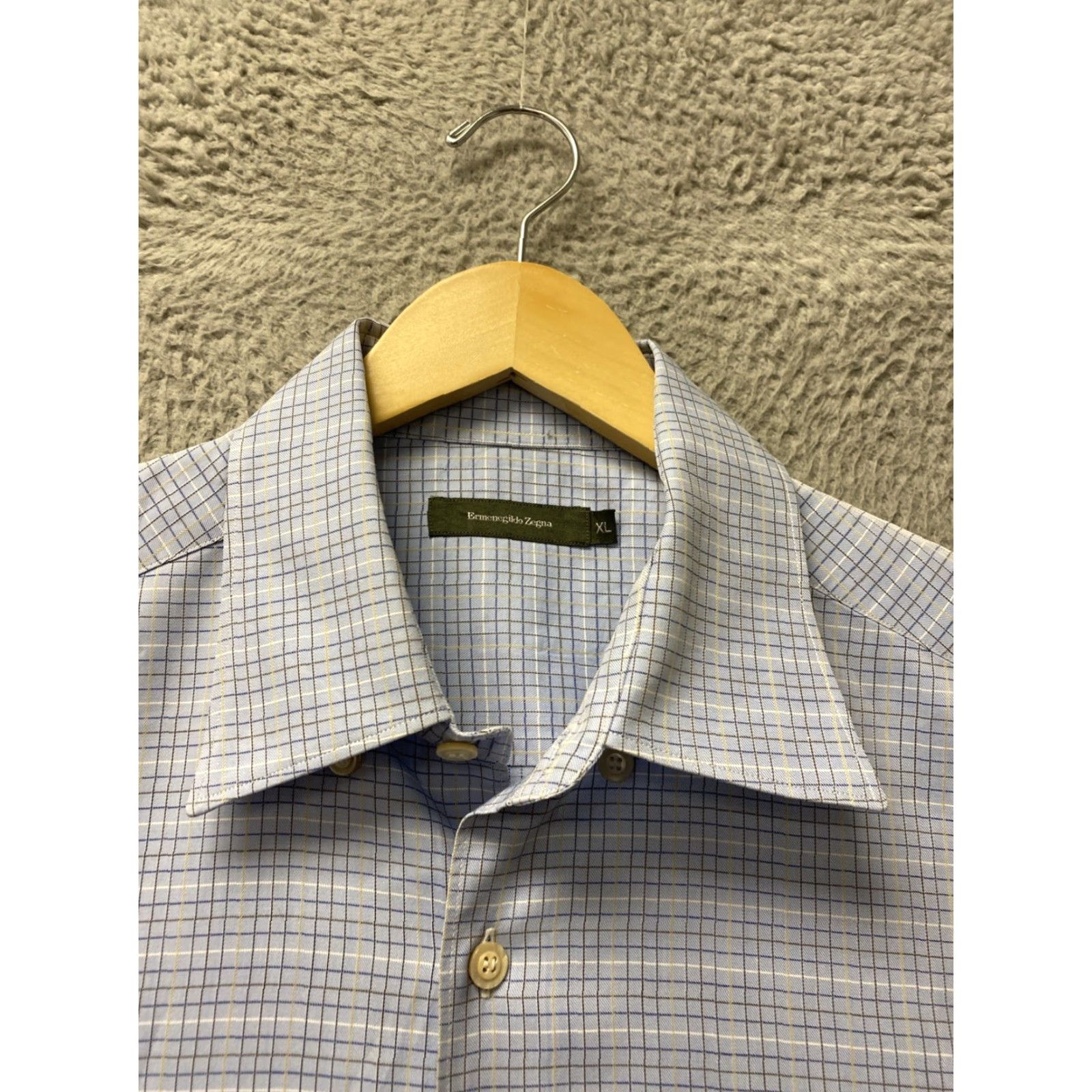 Ermenegildo Zegna Ermenegildo Zegna Button Shirt Men’s XL Blue 161-11 Button-Up Casual Designer Regular Cotton Solid Long Sleeve Collared Size US XL / EU 56 / 4 - 5 Thumbnail