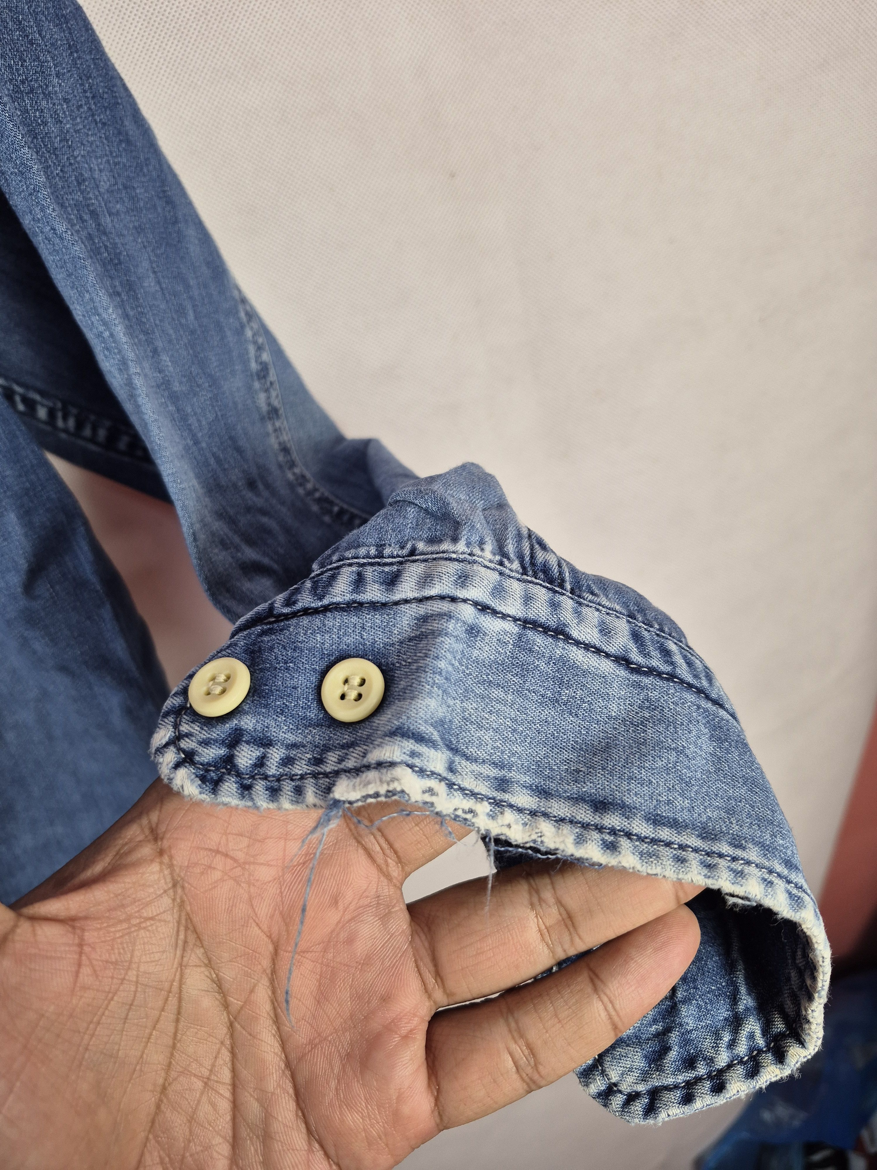 Blue Blue Japan 🔥 Vintage Distressed Blue Blue Japan Button Up Shirt Size US L / EU 52-54 / 3 - 9 Thumbnail