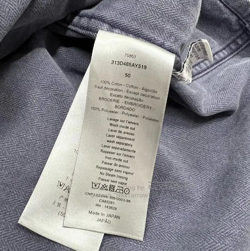 Dior Dior Light Blue Cotton Embroidered Jacket . Size US L / EU 52-54 / 3 - 4 Thumbnail
