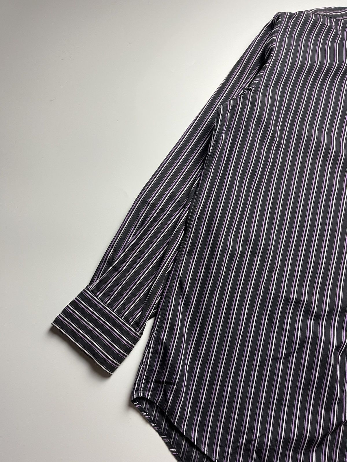 Balenciaga Vintage Balenciaga Long Sleeve Striped Shirt Size US L / EU 52-54 / 3 - 9 Thumbnail