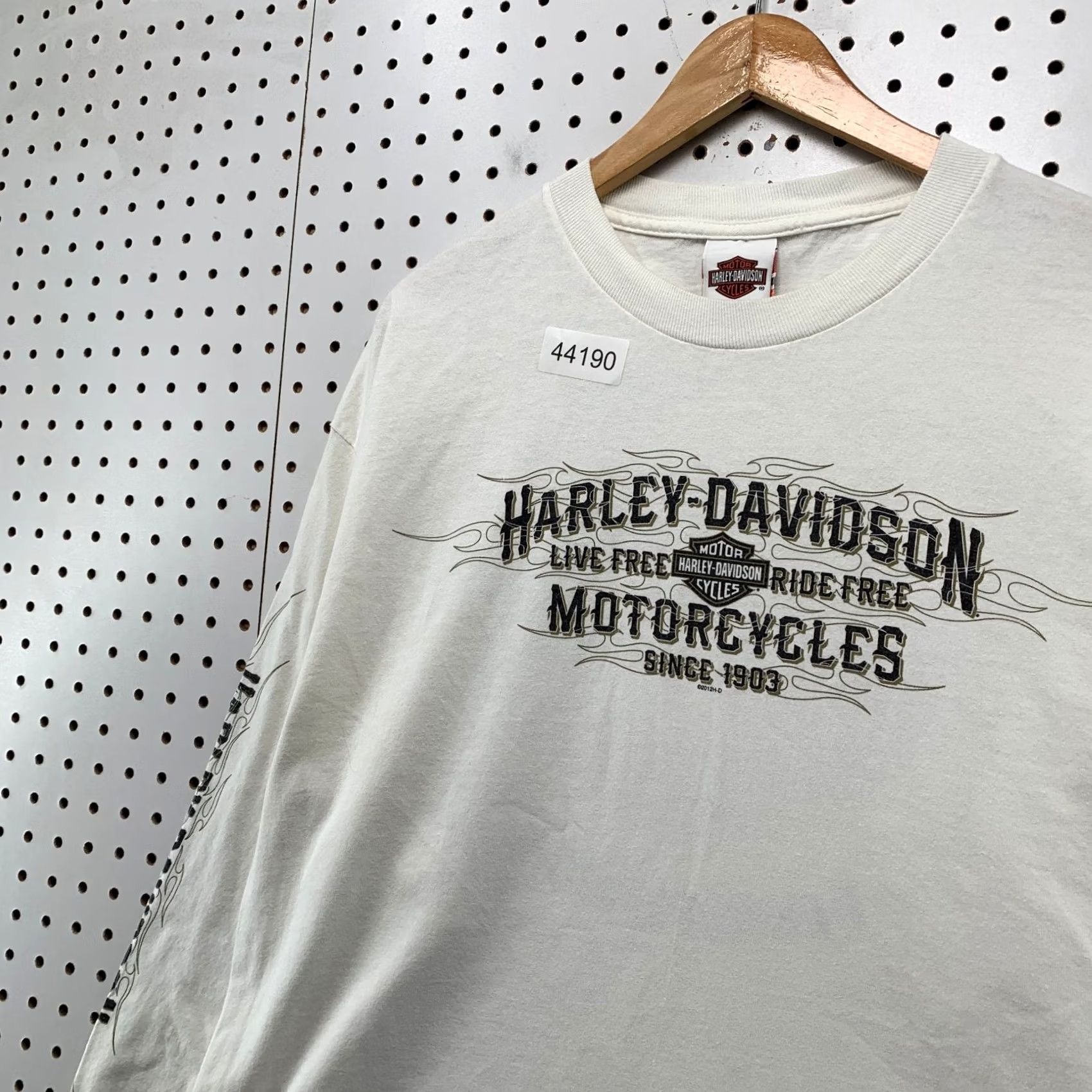 Harley Davidson Harley-Davidson Long Sleeve Shirt Mens XL White Live Free Ride Free Motorcycle Size US XL / EU 56 / 4 - 3 Thumbnail
