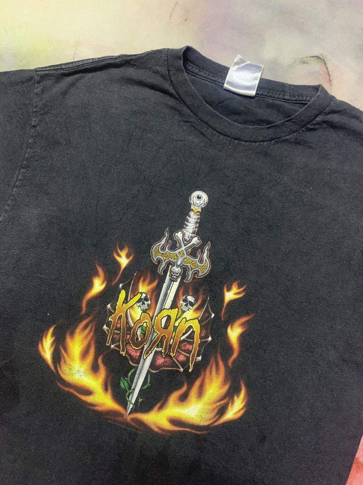 Band Tees × Vintage Vintage Korn Promo Tees Nu-Metal Deftones Linkin Park Size US L / EU 52-54 / 3 - 5 Thumbnail