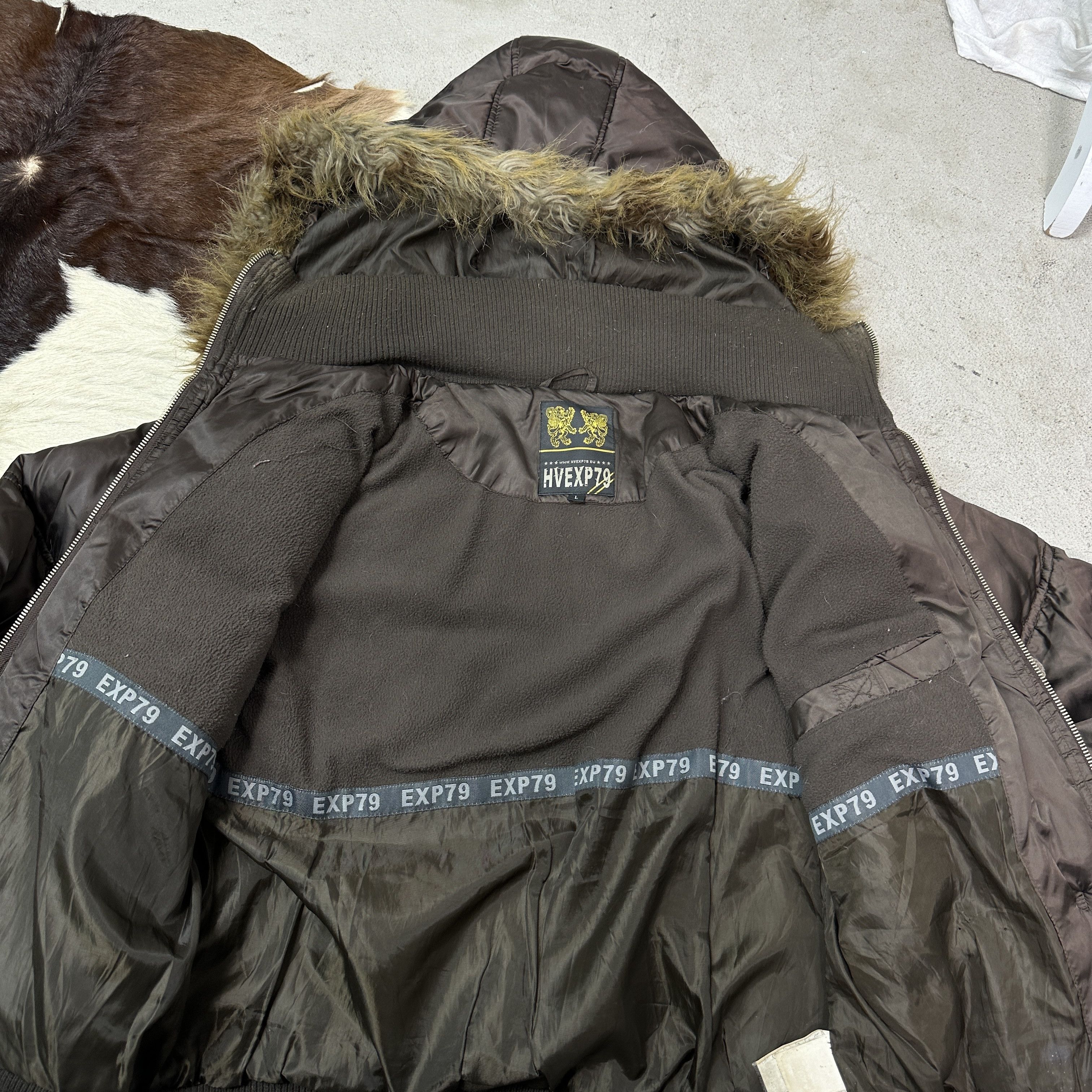 Vintage Vintage Outdoor Puffer Brown Hooded Down Jacket Y2K Size L / US 10 / IT 46 - 7 Thumbnail