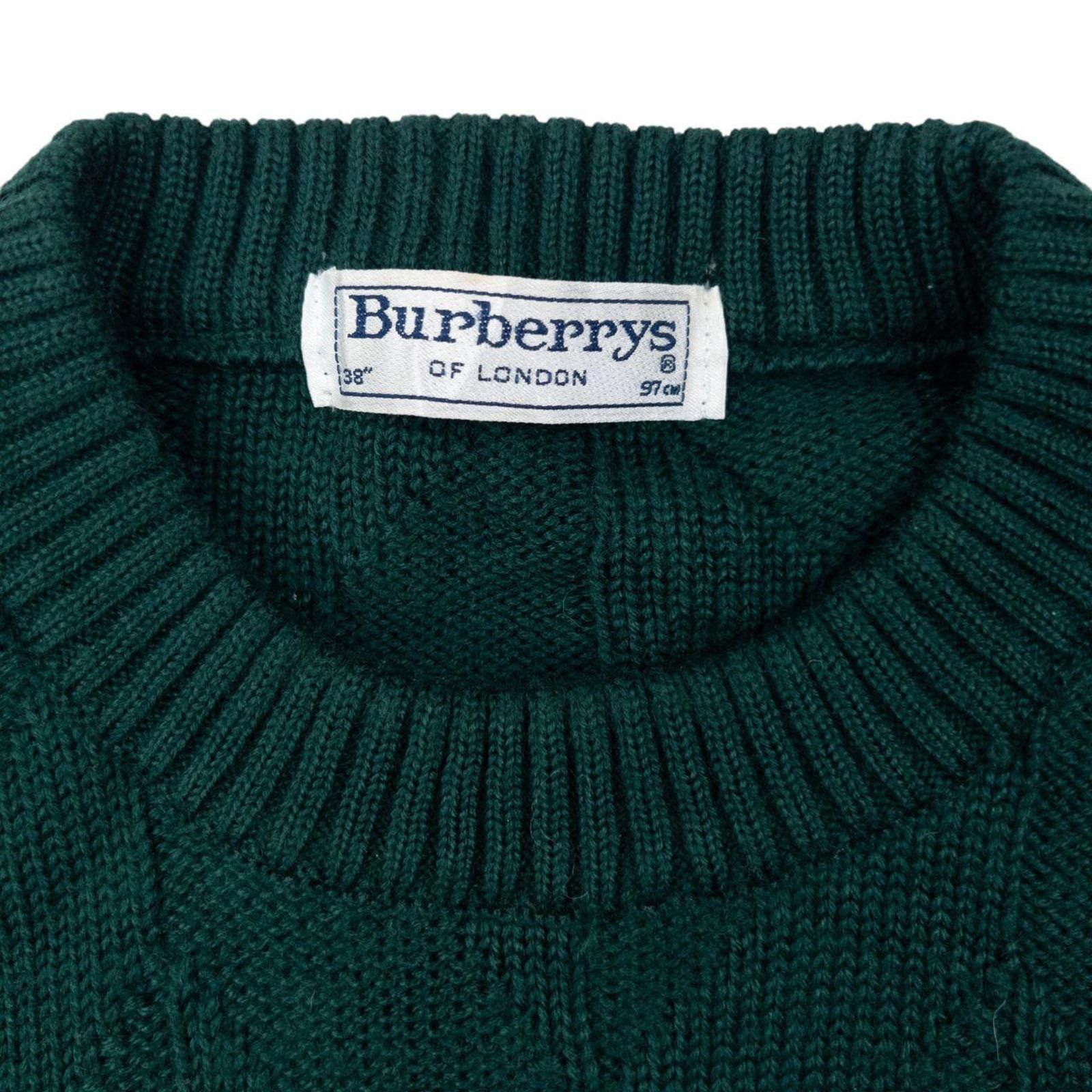 Burberry Vintage 90s Burberry Embroidered Wool Knit Jumper Size S Size US S / EU 44-46 / 1 - 5 Thumbnail