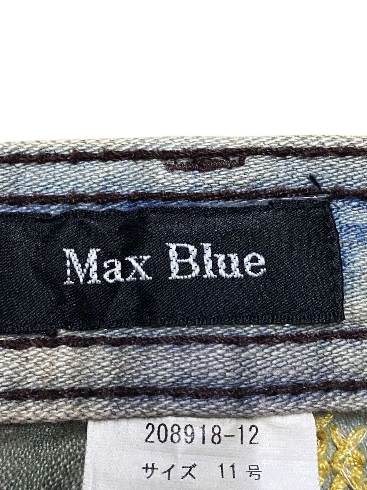 Japan Blue Vintage Max Blue Nice Wash Custom Embroidery Flare Jeans Size US 28 / EU 44 - 20 Thumbnail
