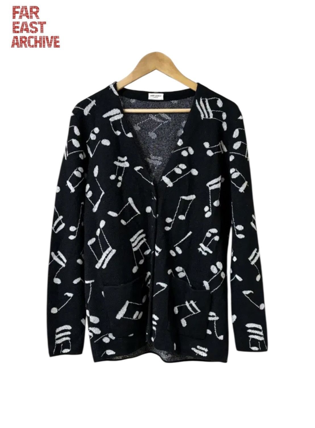 Saint Laurent Paris Saint Laurent Music Note Cardigan Size US M / EU 48-50 / 2 - 1 Thumbnail