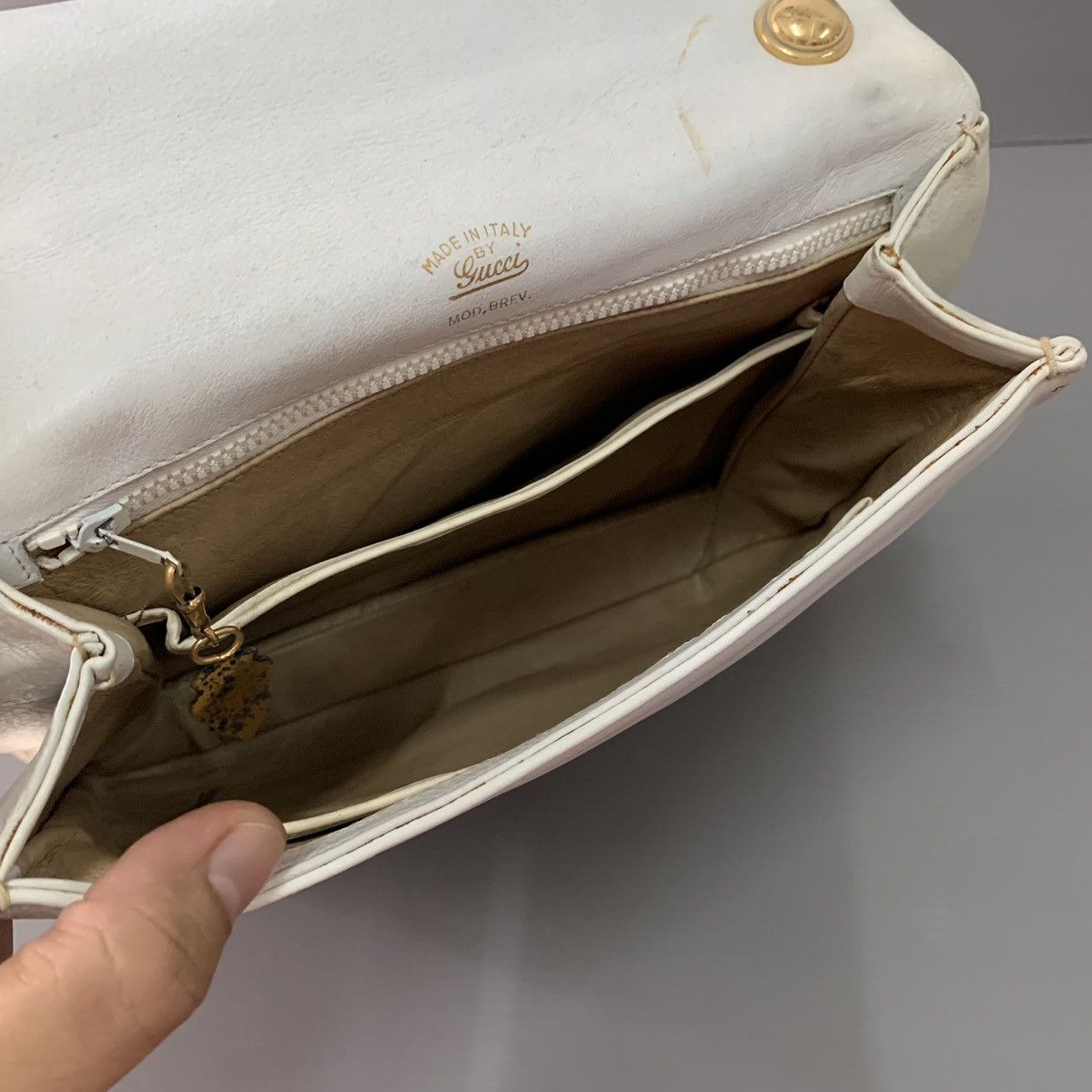 Gucci Gucci GG White Leather Shoulder Limited Bag Size ONE SIZE - 17 Thumbnail