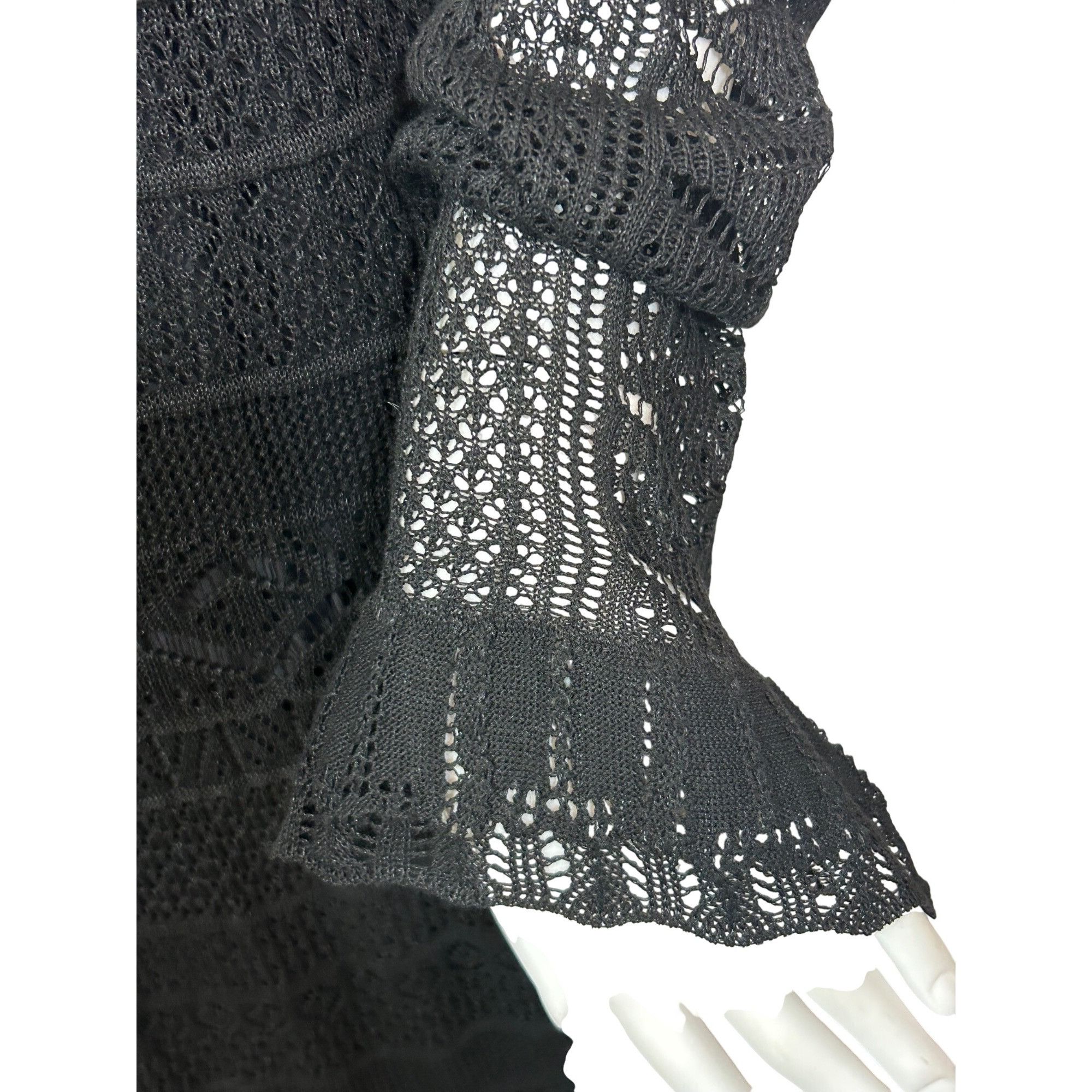Polo Ralph Lauren Polo Ralph Lauren Maxi Dress L Black Lace Knit Long Sleeved Size L / US 10 / IT 46 - 11 Thumbnail
