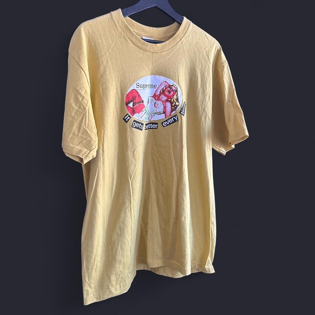 Supreme Supreme “ it gets better every time” yellow t shirt Size US L / EU 52-54 / 3 - 3 Thumbnail