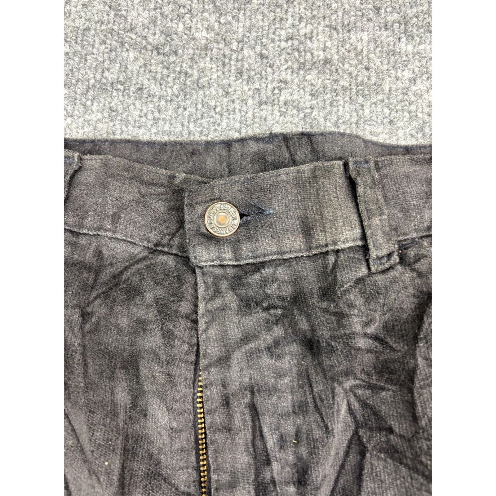 Levi's VINTAGE Levi's 517 Flare Pant Men's 32x26 Velour Disco Glam Made in USA 1970s Black California SF 207 Mens Size US 32 / EU 48 - 2 Thumbnail