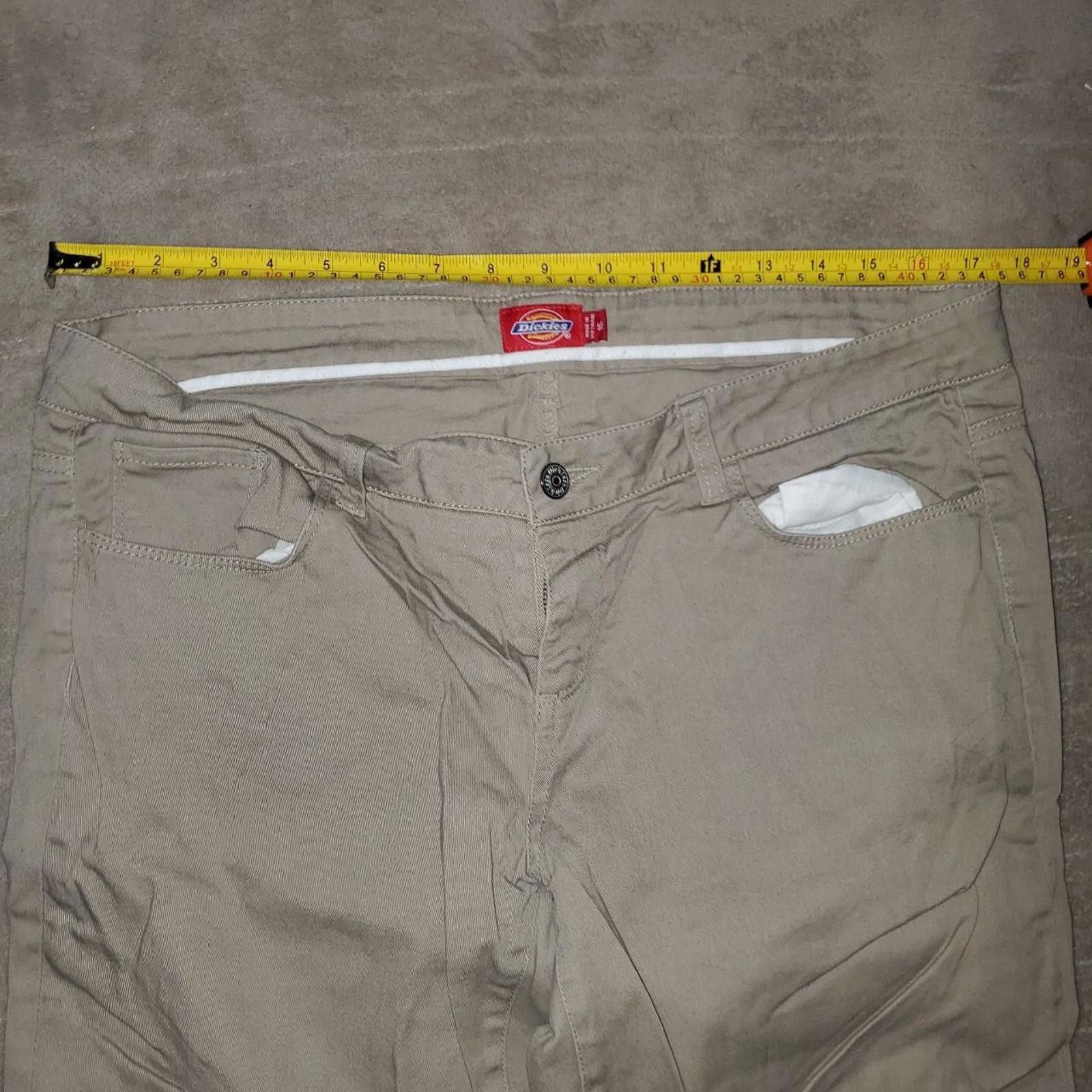 Dickies Dickies Women's Tan and Khaki Trousers Size 36" / US 14 / IT 50 - 4 Thumbnail