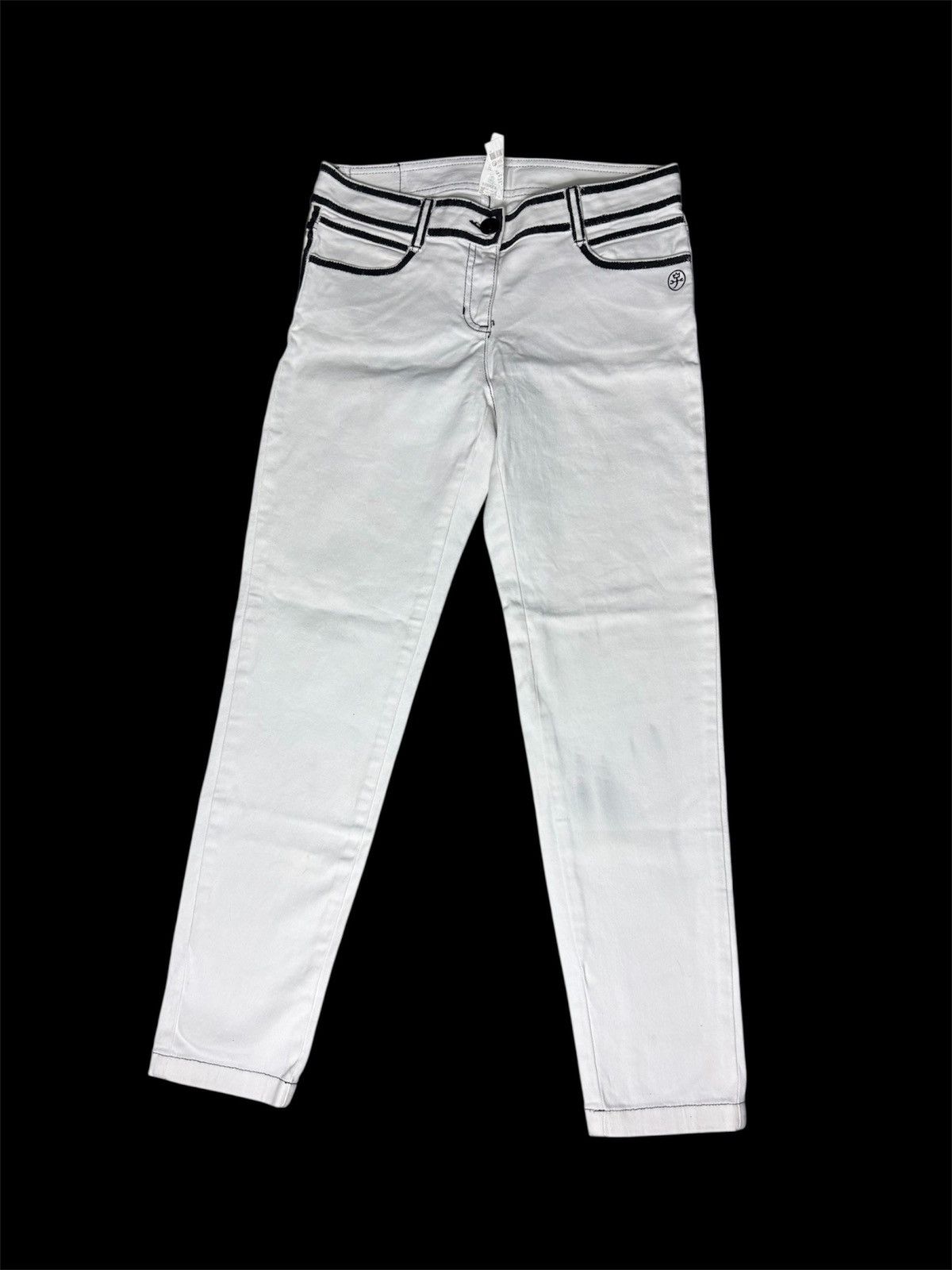 Jean Charles De Castelbajac Castelbajac white denim pant Size 30" / US 8 / IT 44 - 2 Thumbnail
