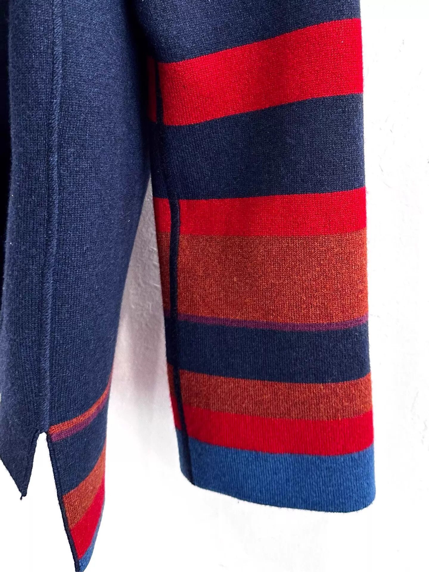 Loro Piana Loro Piana Women's Navy Colorblocked Stripe Logo Jacket Size S / US 4 / IT 40 - 5 Thumbnail