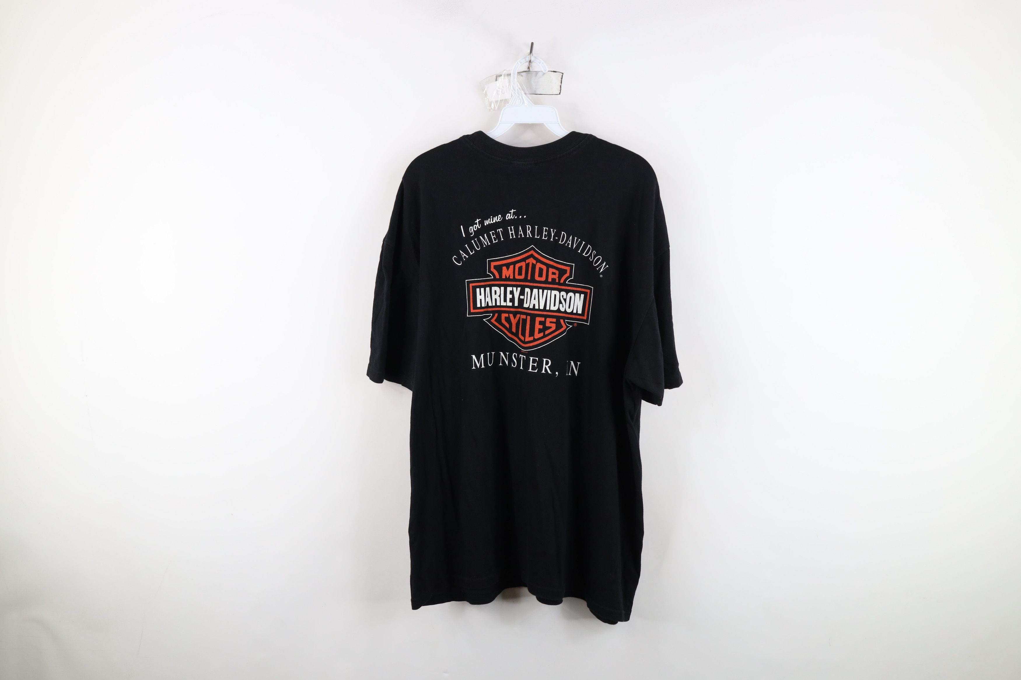 Harley Davidson Vintage Y2K Harley Davidson Spell Out Big Logo T-Shirt Black Size US XL / EU 56 / 4 - 12 Thumbnail