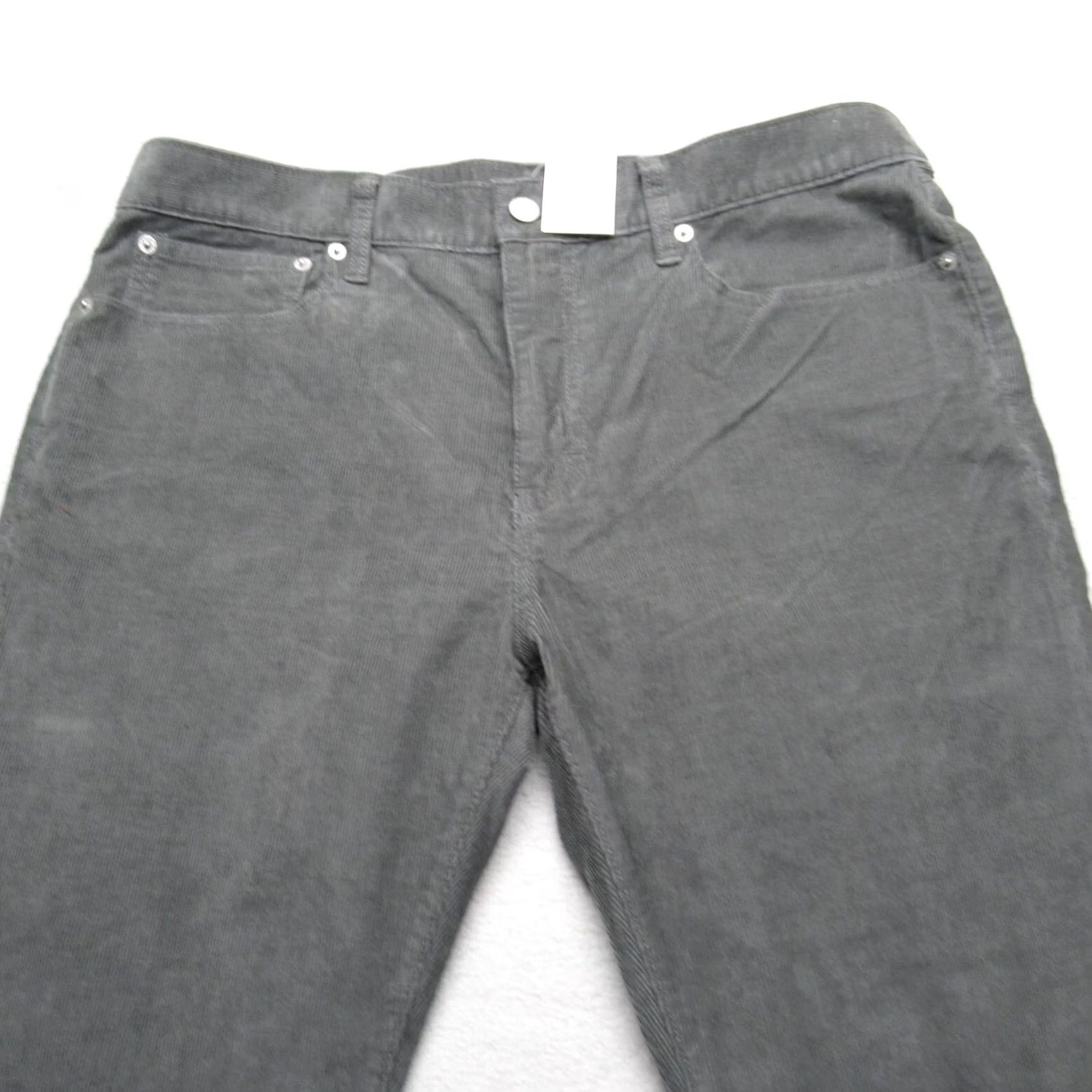 J.Crew J Crew Corduroy Pants Mens 484 Slim Straight 34x33 Gray Green Cords NEW 9.50 Size US 34 / EU 50 - 3 Thumbnail