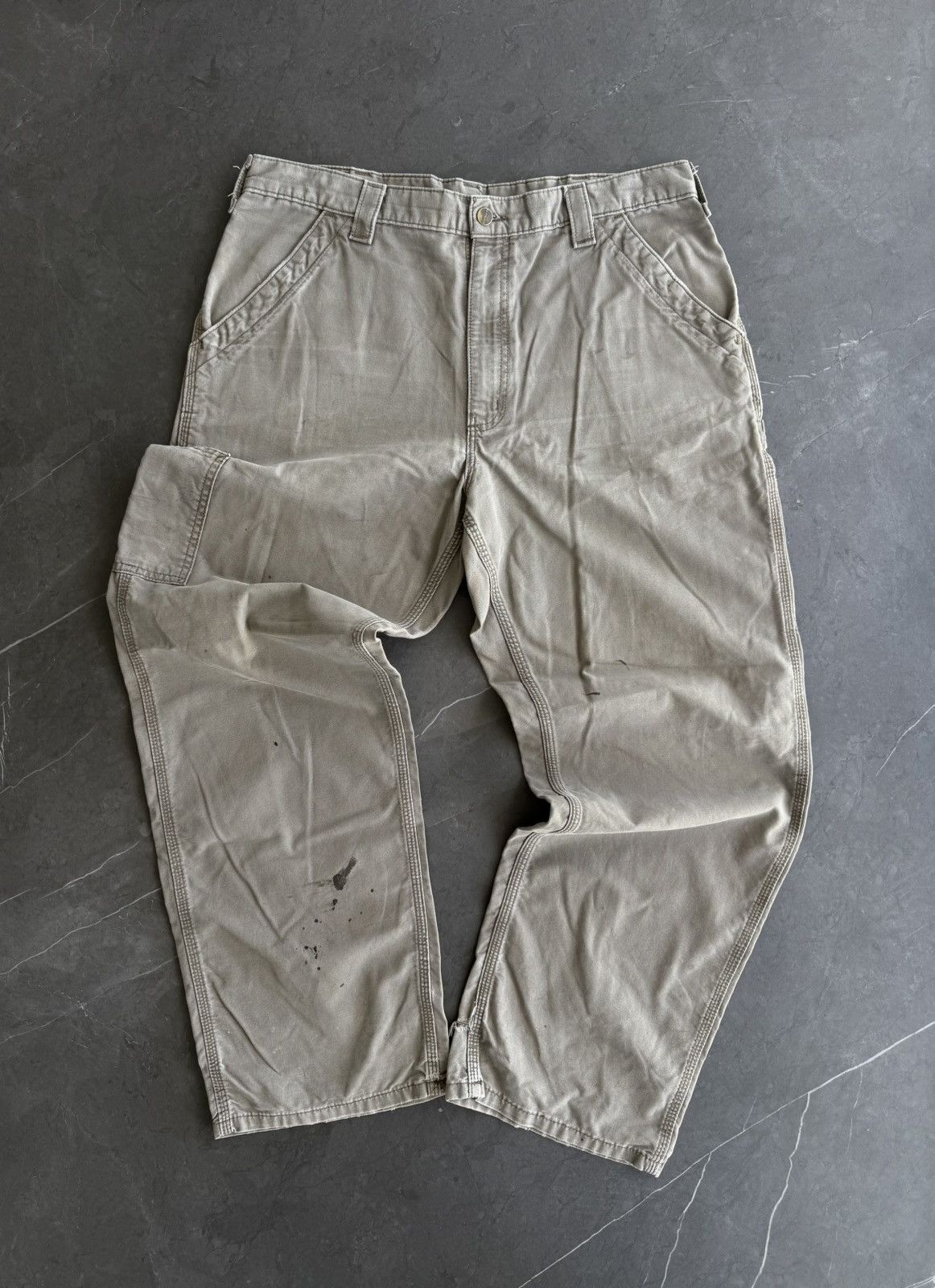 Carhartt × Carhartt Wip × Vintage Vintage Carhartt Carpenter Work Pants Grey Size US 36 / EU 52 - 1 Thumbnail