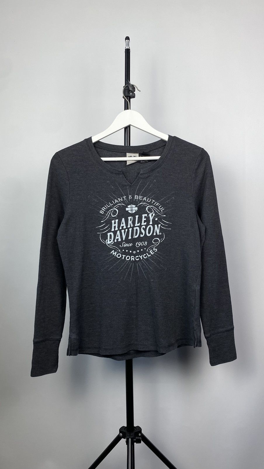 Harley Davidson × Vintage Vintage 90’s Harley Davidson Big Logo Moto Y2K Long Sleeve Size L / US 10 / IT 46 - 1 Thumbnail