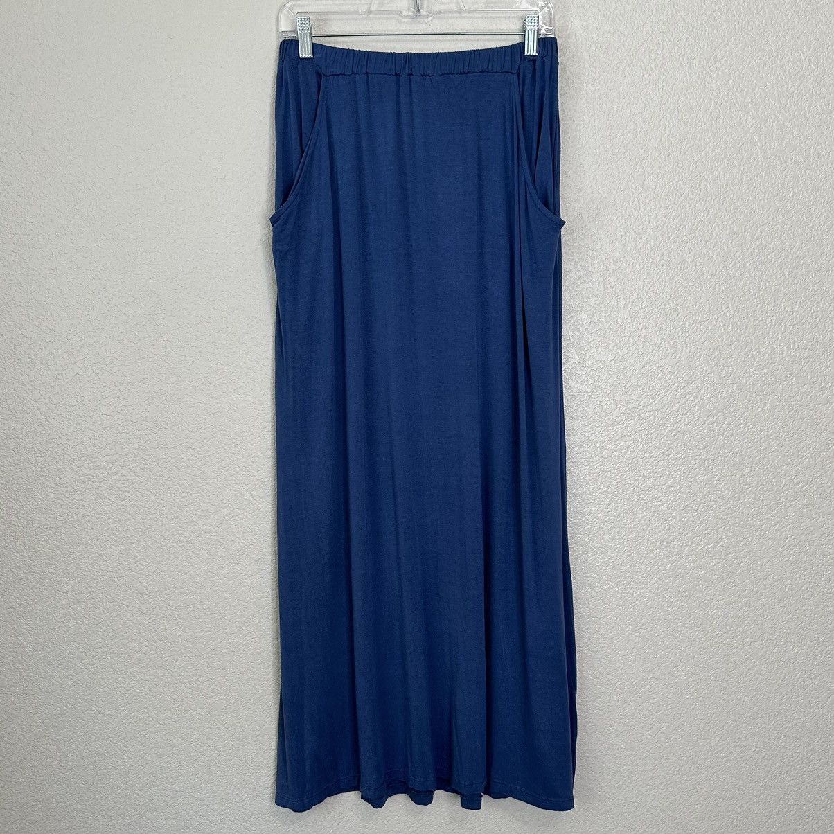 Other Pleione Blue Soft Jersey Knit Maxi Skirt Size 27" / US 4 / IT 40 - 1 Thumbnail