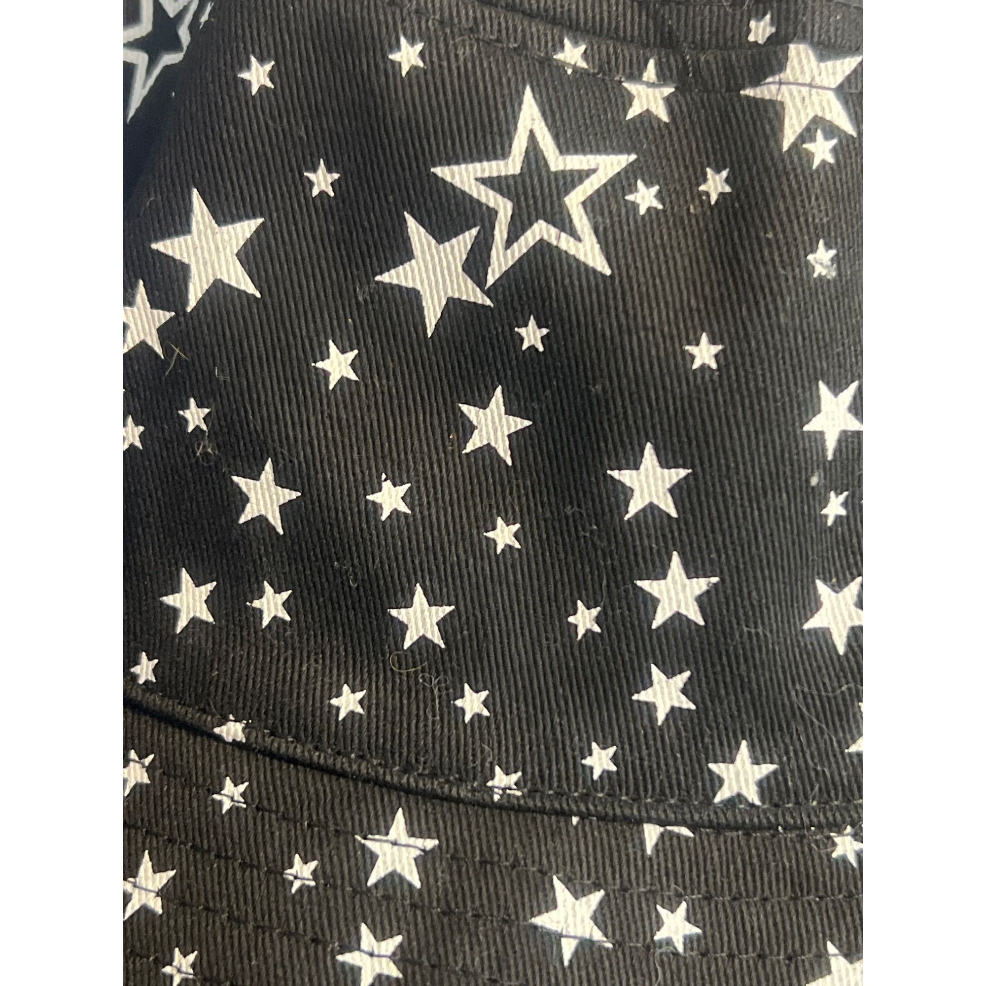Other Black White Star Print Bucket Hat Cotton Summer Beach Festiv Size ONE SIZE - 2 Thumbnail