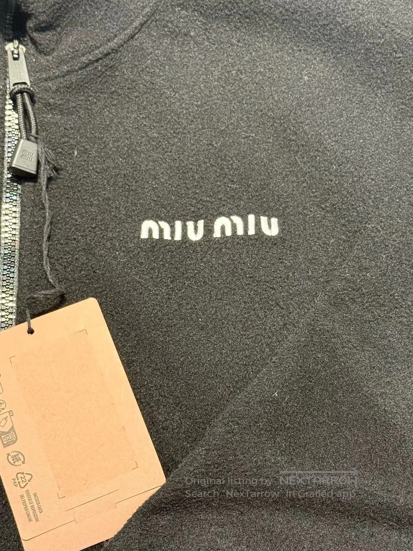 Miu Miu Miu Miu Black Fleece Jacket M. Size M / US 6-8 / IT 42-44 - 2 Thumbnail