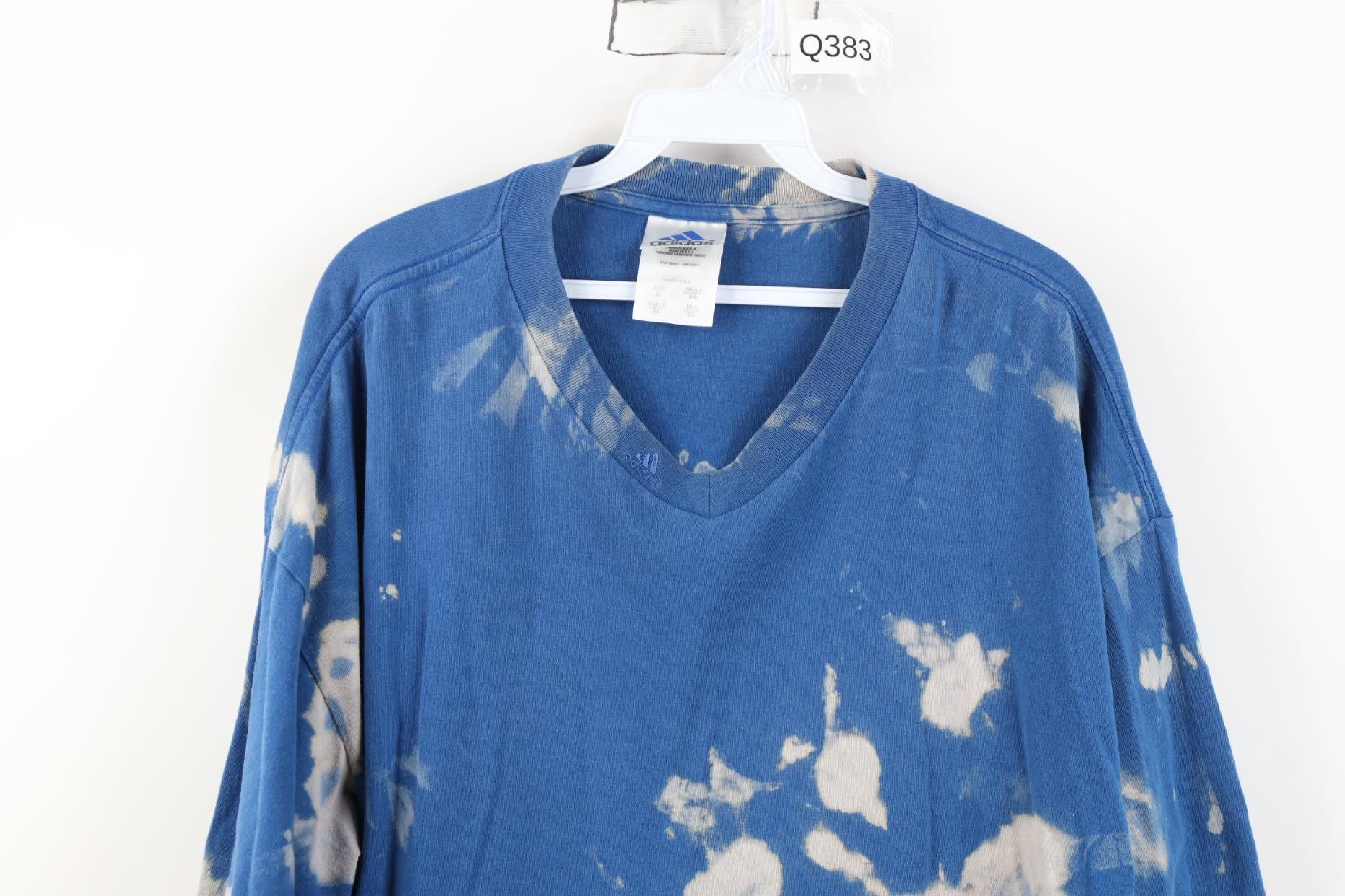 Adidas Vintage 90s Adidas Mini Logo Acid Wash V-Neck T-Shirt USA Size US XL / EU 56 / 4 - 2 Thumbnail