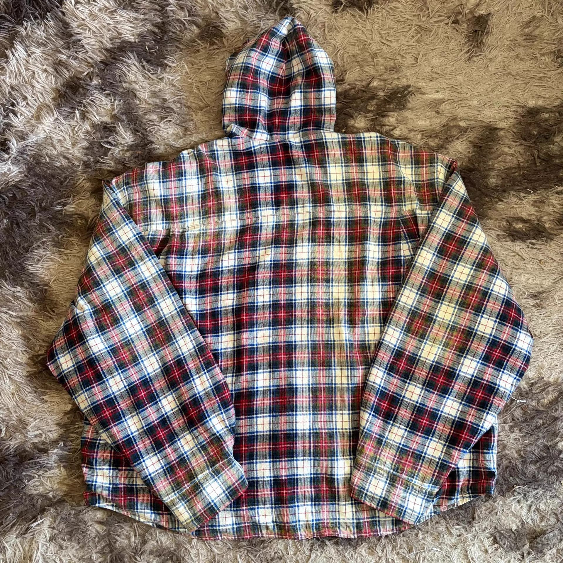Balenciaga Balenciaga 23ss Ombre Check Padded Hoodie ASAP Nast x TS XXS Size US XXS / EU 40 - 2 Thumbnail