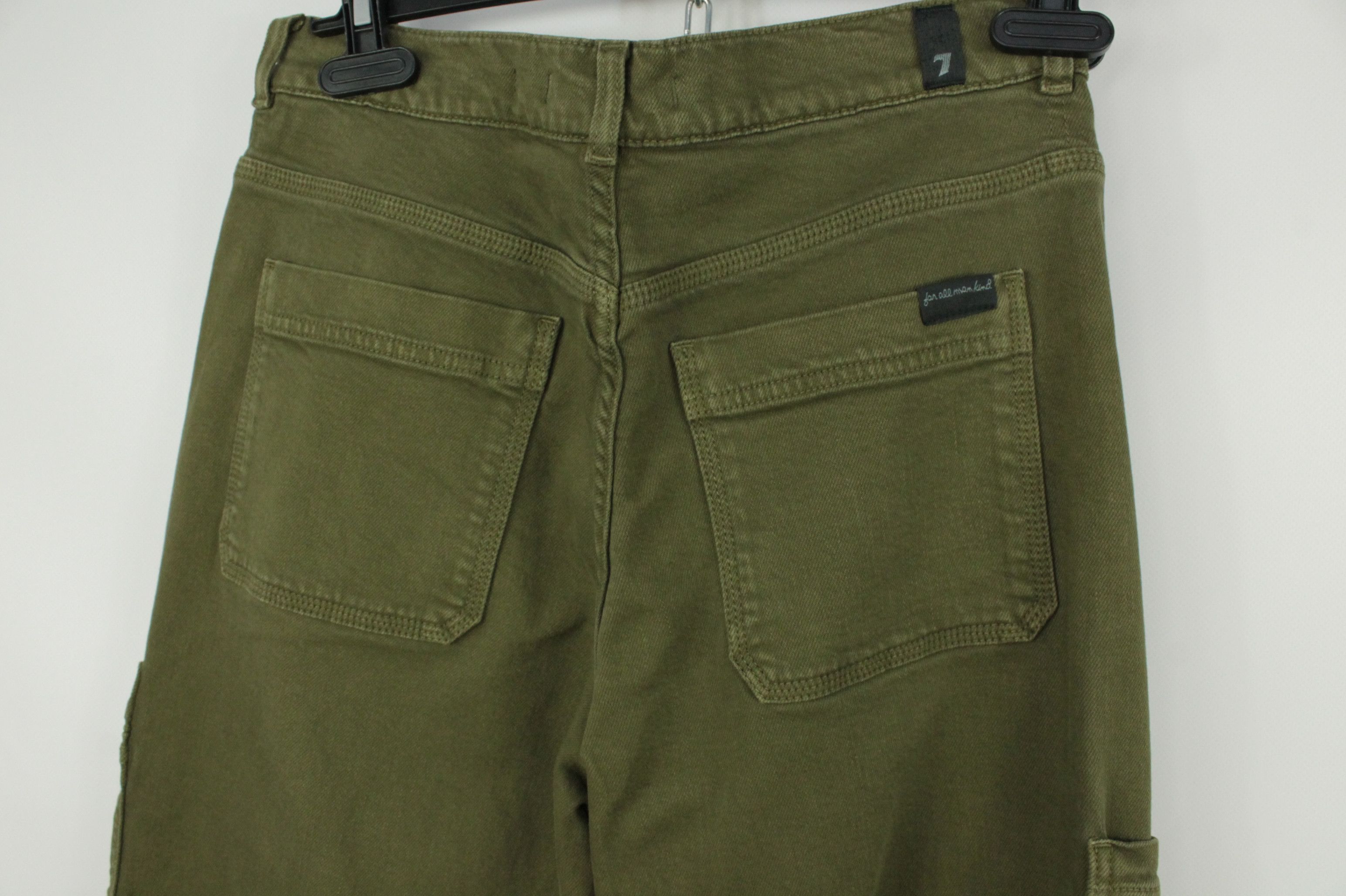7 For All Mankind 7 For All Mankind Military Green Denim Cargo Pants Women's Size 28" / US 6 / IT 42 - 8 Thumbnail