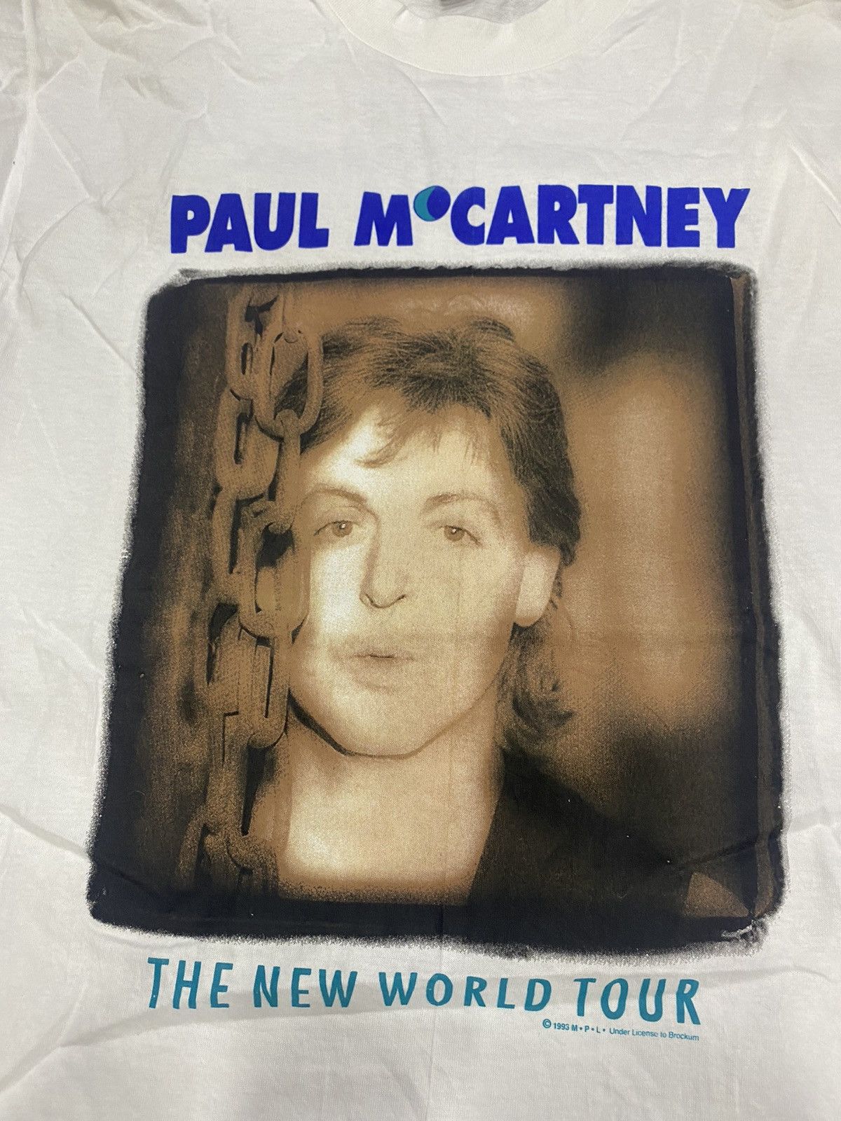 Band Tees × Vintage Vintage Unworn Paul MCartney The New World Tour 1993 tshirt Size US L / EU 52-54 / 3 - 4 Thumbnail