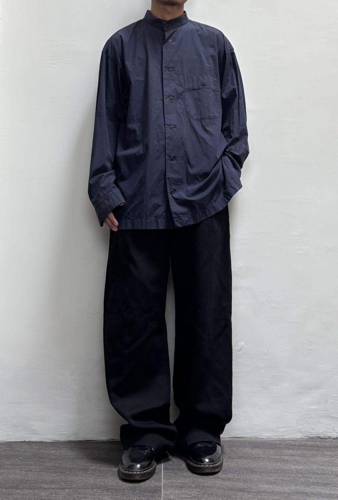 Faded Mandarin Shanghai Collar Shirt