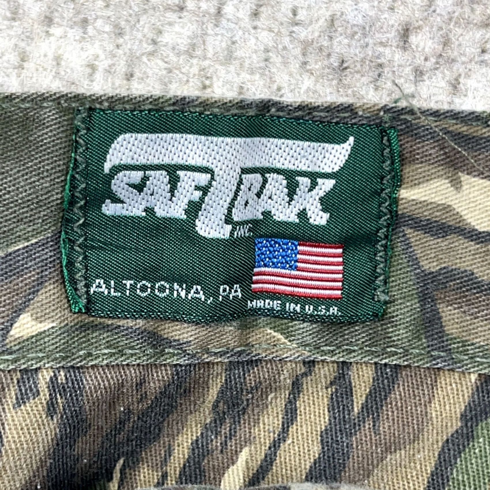 SafTbak VINTAGE SafTbak Camo Pants Men 34x30 Canvas Brown 5-Pocket Cargo 80s 90s Hunting Mens Size US 34 / EU 50 - 3 Thumbnail