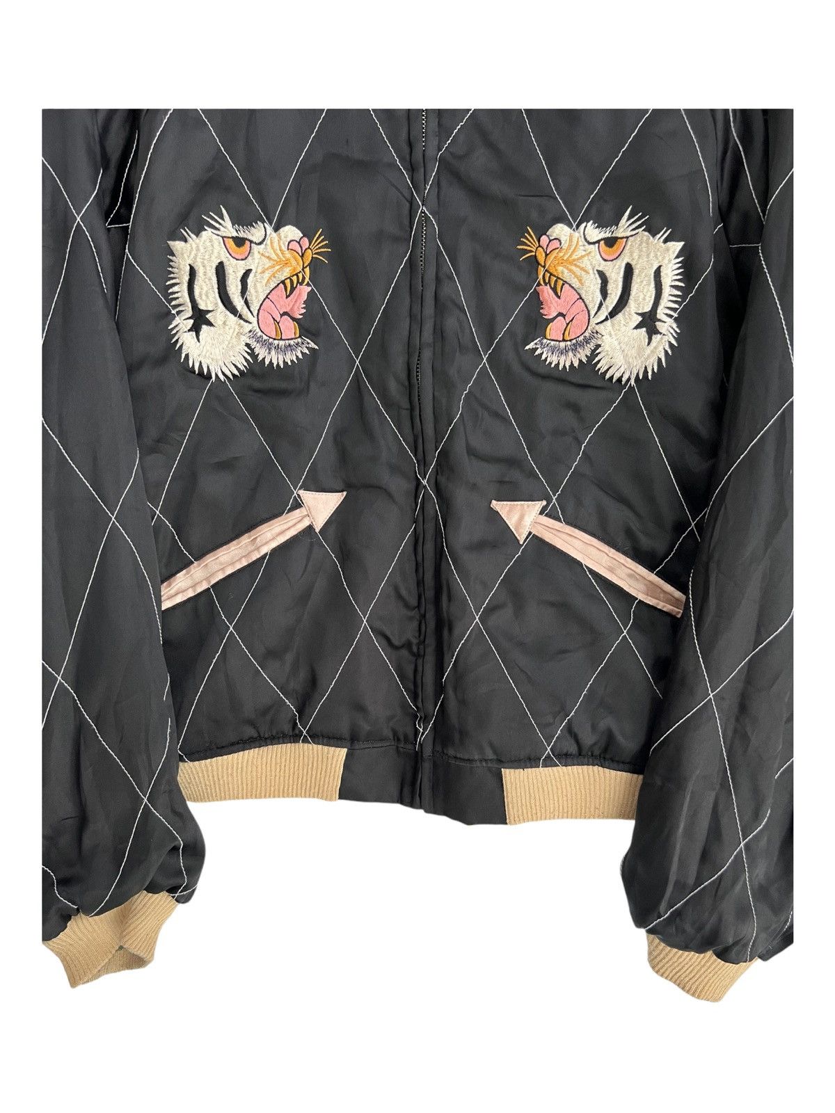 Tailor Toyo 1980s Swivel Zip Vintage Sukajan 2 Side Tiger x Dragon Toyo Size US M / EU 48-50 / 2 - 6 Thumbnail