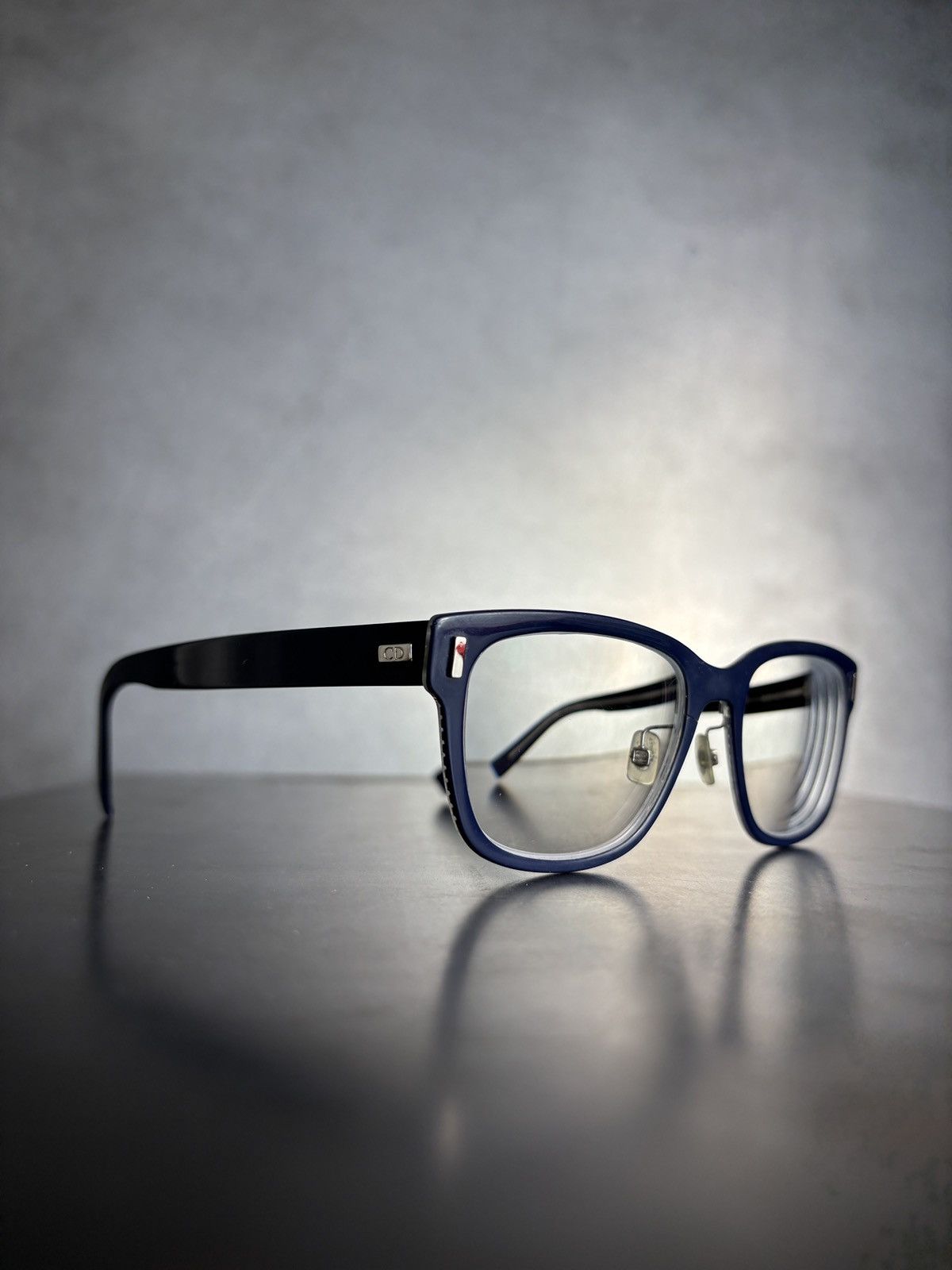 Christian Dior Monsieur × Dior Dior Homme Black Tie 2.0C Eyeglasses Dark Blue Made in Japan Size ONE SIZE - 1 Thumbnail