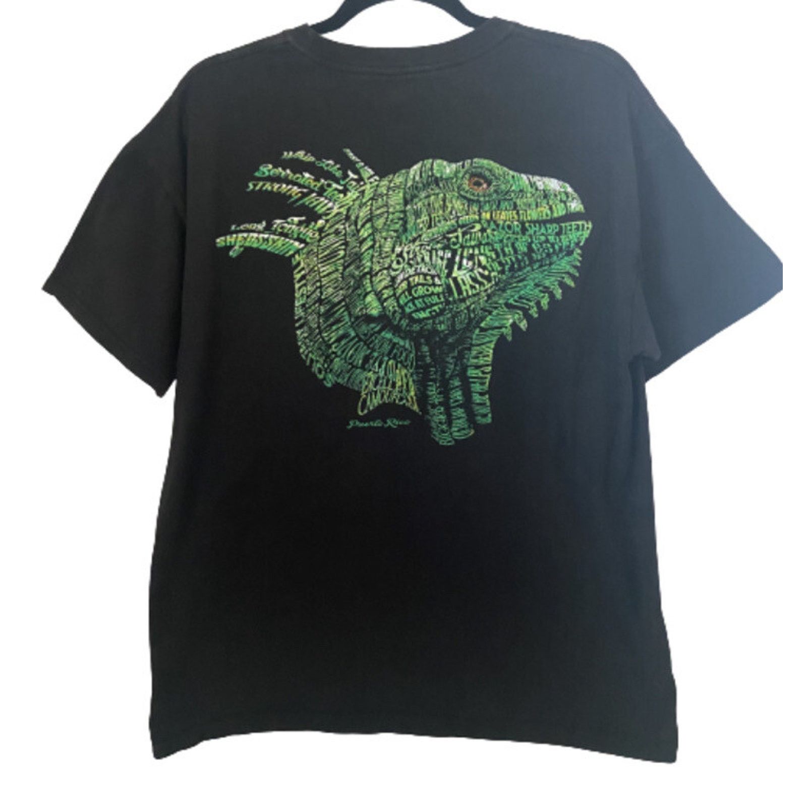 Other Puerto Rico T-Shirt Black Souvenir Iguana Lizard Reptile Size US L / EU 52-54 / 3 - 1 Thumbnail