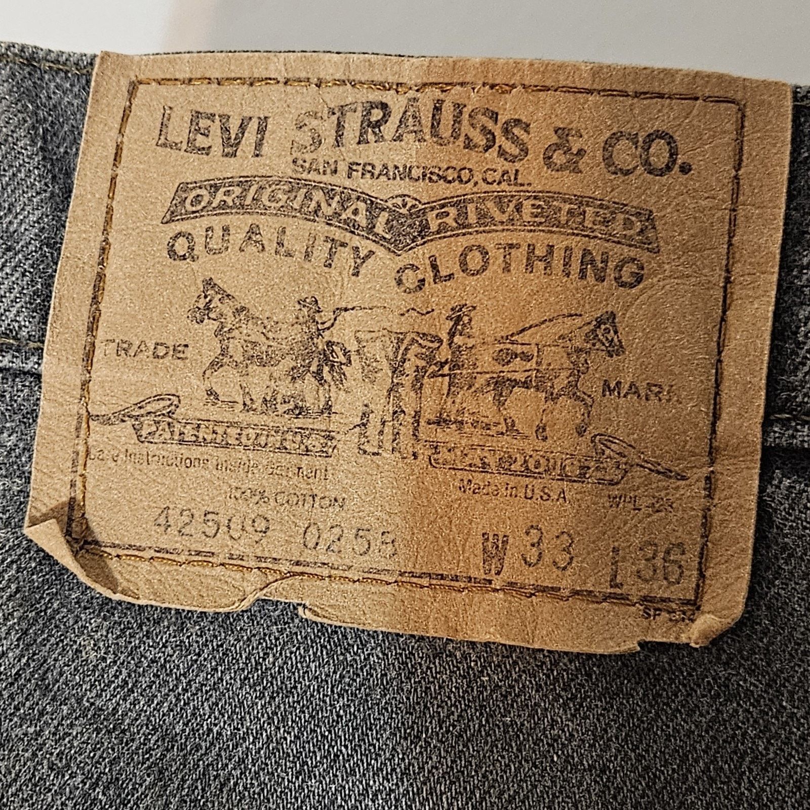 Levi's Vintage ORANGE TAG Levi’s 509 Black USA W32 X L27 Faded Size US 32 / EU 48 - 7 Thumbnail