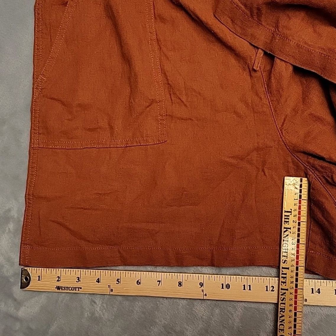 J.Crew J. Crew Shorts Womens XL Rust Linen Blend Elastic Waist Drawstring Comfy NEW Casual Outdoor Pocket Quiet (adjusted to fill 200 char limit?) Size 40" / US 18 - 8 Thumbnail