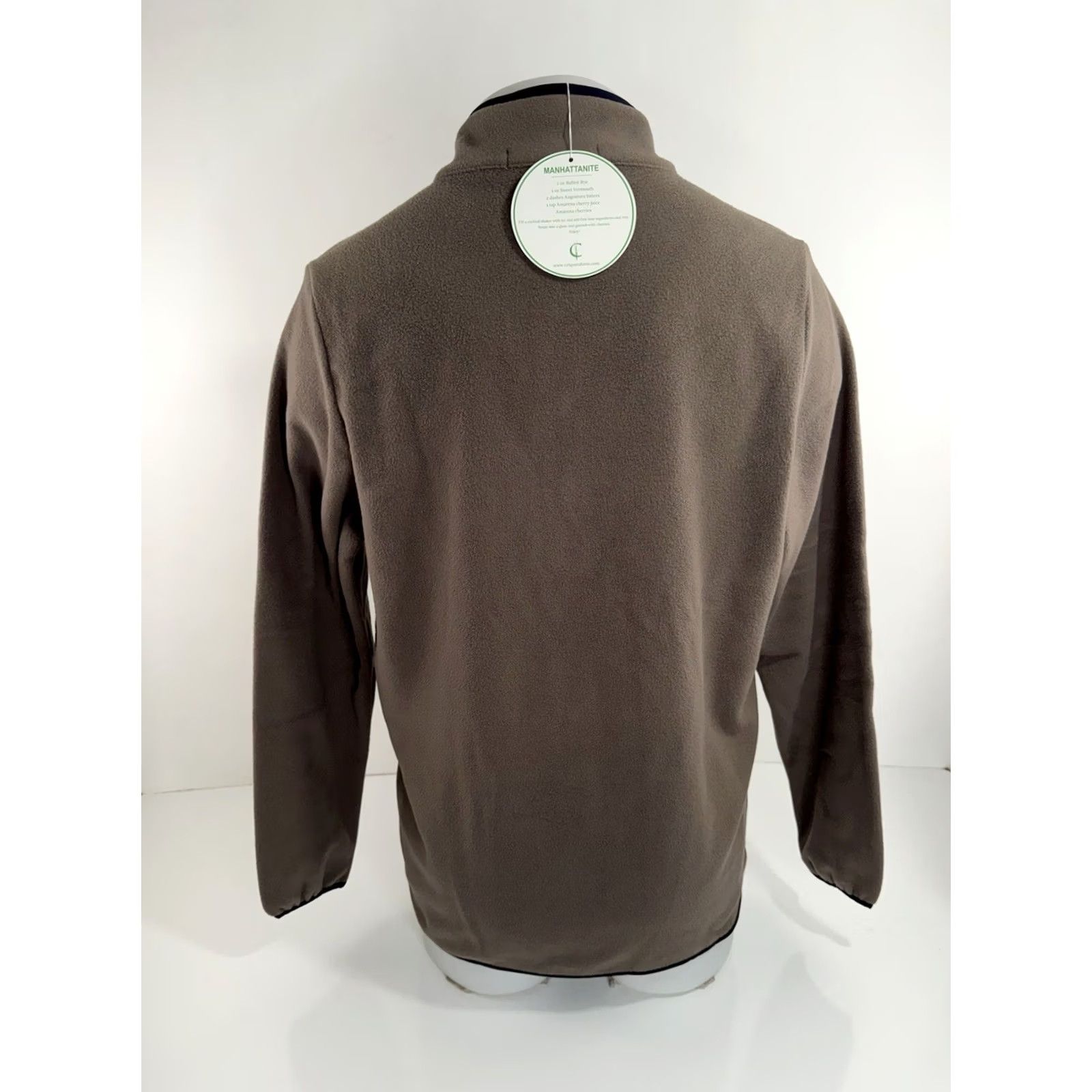 Logo 7 CRIQUET Jacket - Fleece Pullover Snap Embroidered Logo M Brown, NEW w TAG - Mens, 90s? CQ45 Size US M / EU 48-50 / 2 - 3 Thumbnail