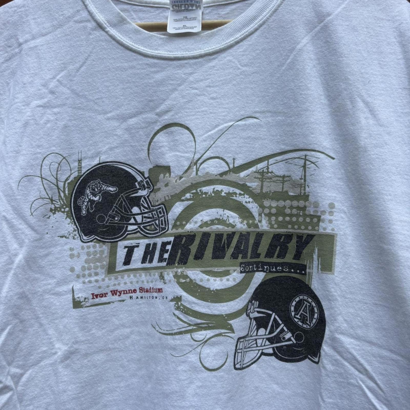 Gildan Vintage Hamilton tiger cats Toronto argonauts t shirt 00s XL Size US XL / EU 56 / 4 - 3 Thumbnail