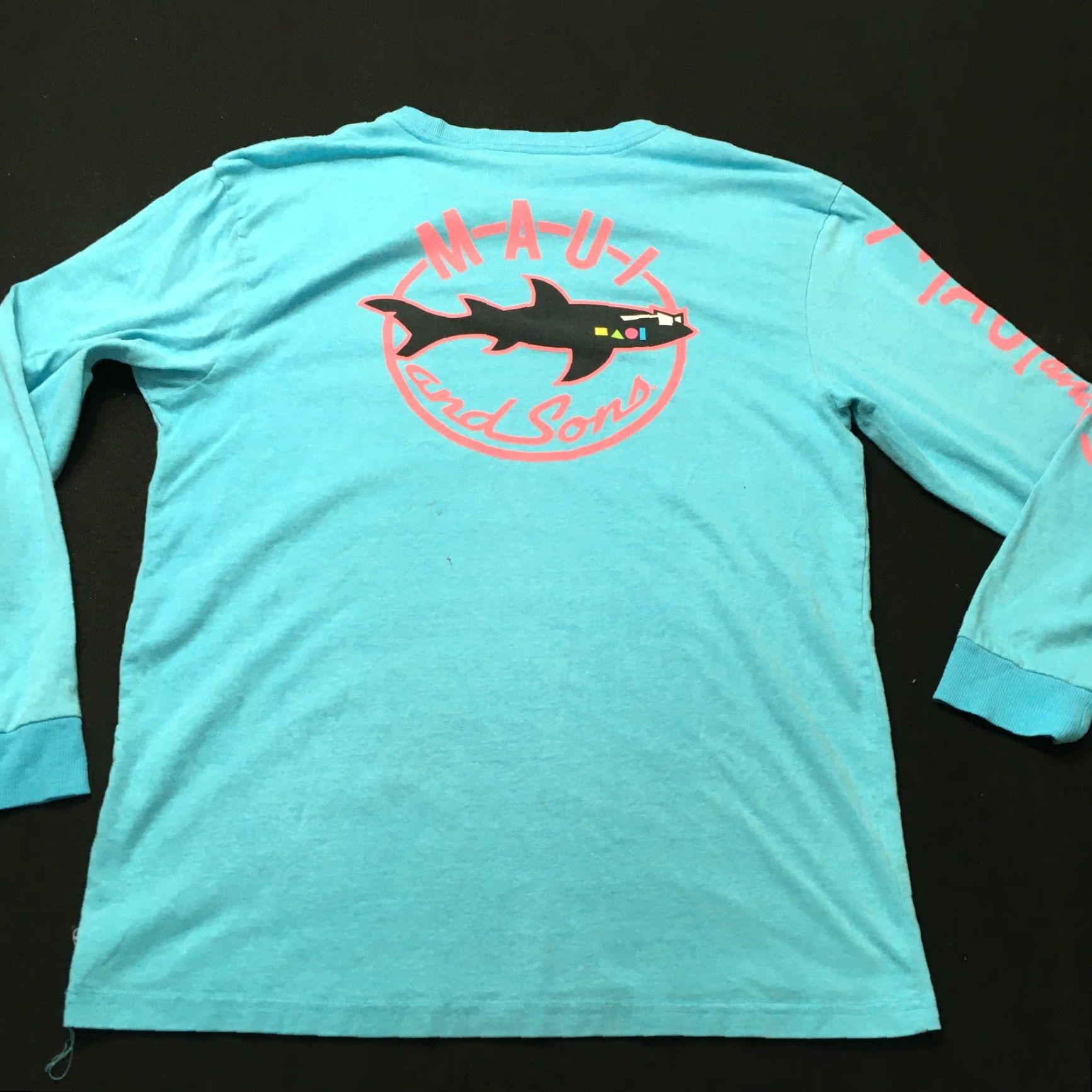Vintage Maui and Sons T-Shirt Long Sleeve Blue Size L Mens Size US L / EU 52-54 / 3 - 6 Thumbnail
