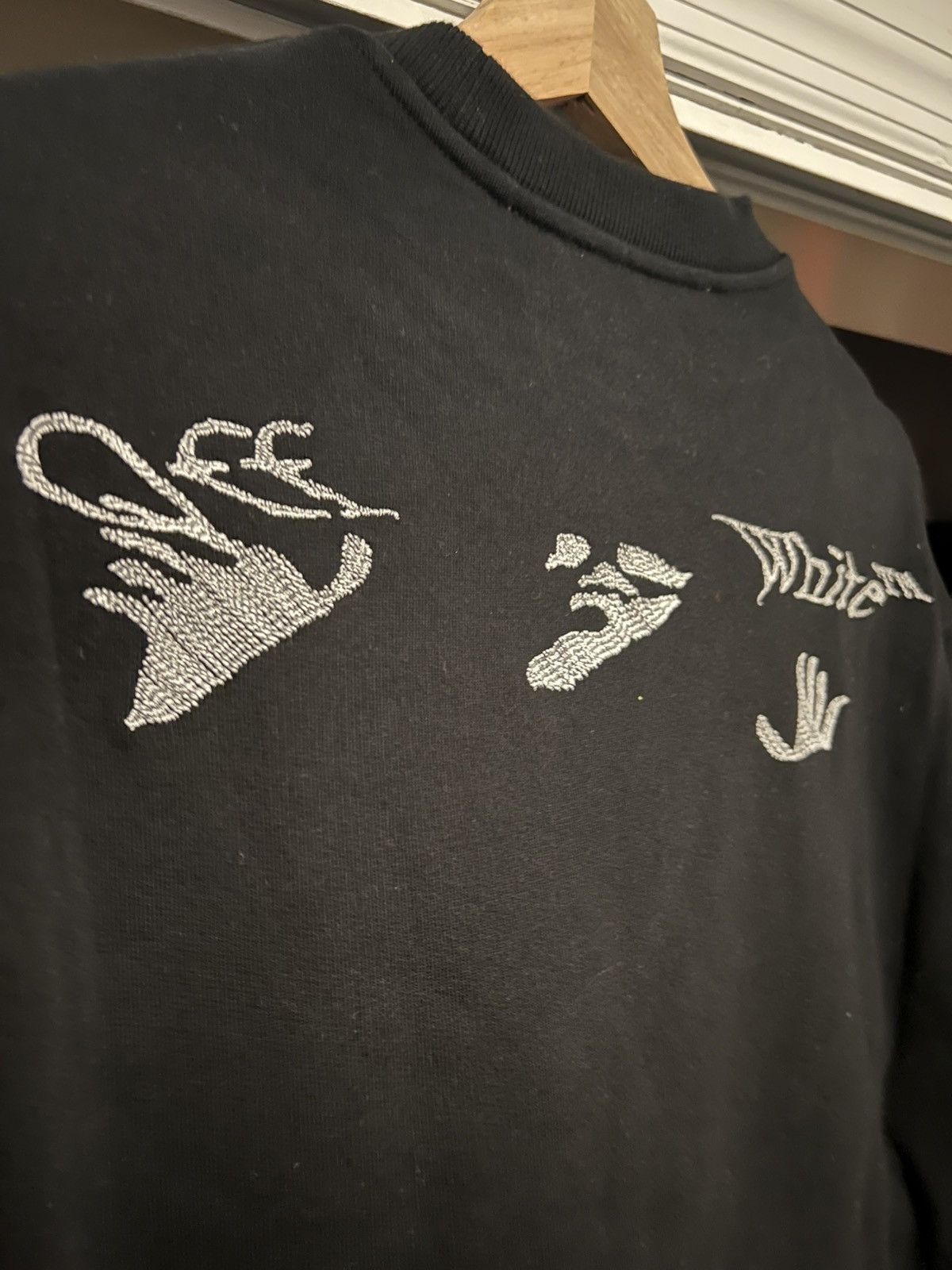 Off-White × Virgil Abloh OFF WHITE DISTORTED LOGO CREW NECK SWEATER Size US M / EU 48-50 / 2 - 7 Thumbnail