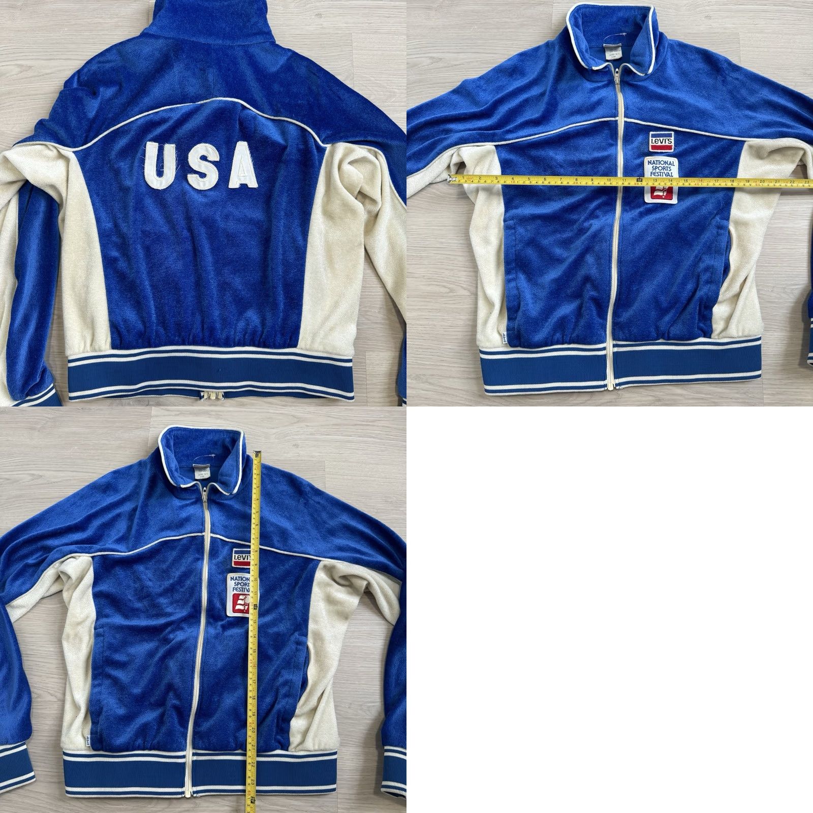 Levi's VINTAGE Levi's Hillcrest Boxing Olympic Games Jacket Full Zip Made In USA L Jacket Blue 80s Mens Clothes Sports Olympics L Size US L / EU 52-54 / 3 - 8 Thumbnail