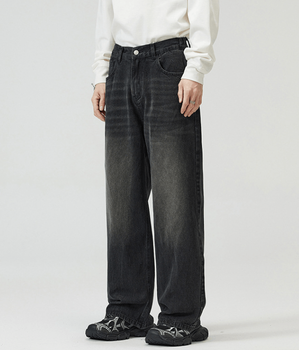 Japanese Brand × Jean Distressed loose wide-leg washed baggy jeans Size US 32 / EU 48 - 2 Thumbnail