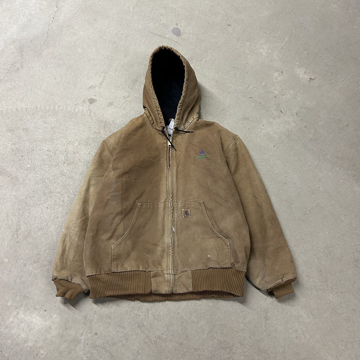 image of Carhartt Hooded Jacket Size XL in Beige, Men's
