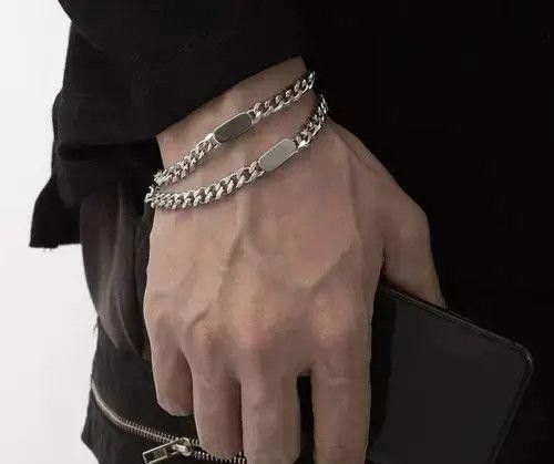 Jewelry Double Layered Chain Link Bracelet Size ONE SIZE - 1 Thumbnail